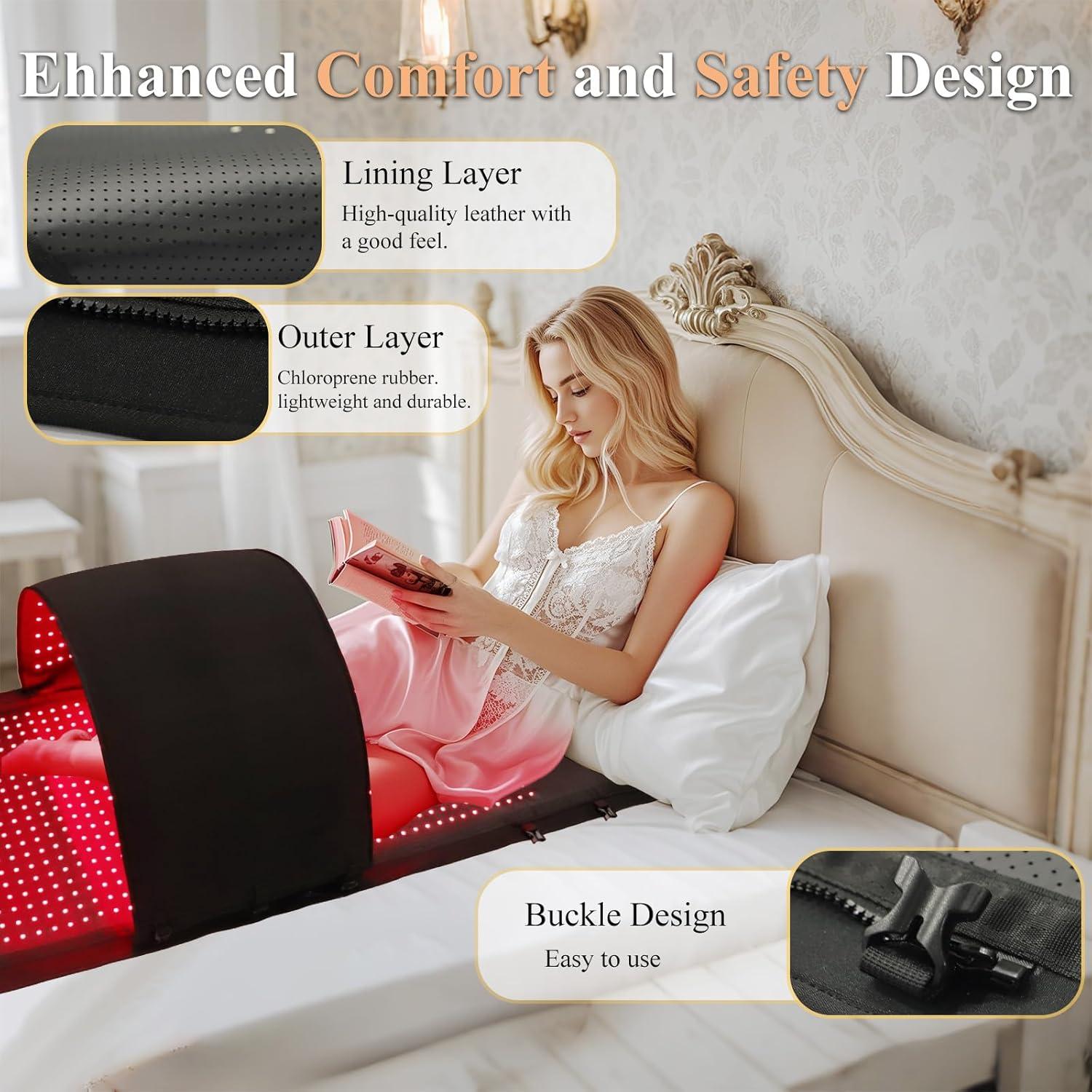 Cámara de Terapia de Luz Roja Fuuerds 2025 4 Modos 1655 LEDs