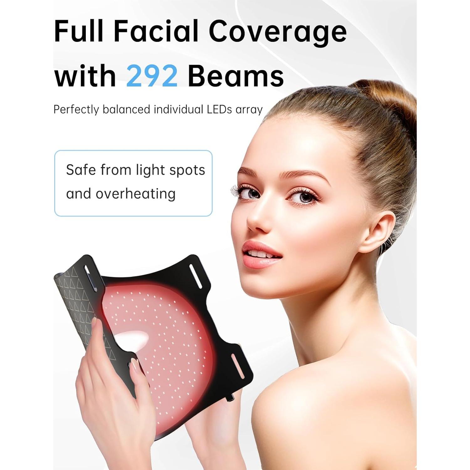 Máscara de Terapia de Luz Roja VYM 292 LEDs Profesional