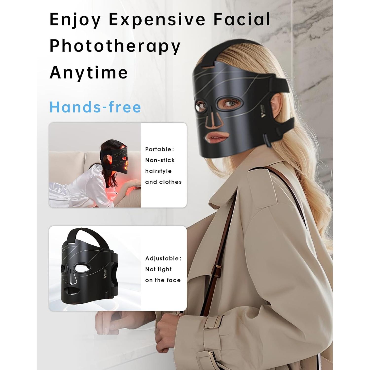 Máscara de Terapia de Luz Roja VYM 292 LEDs Profesional