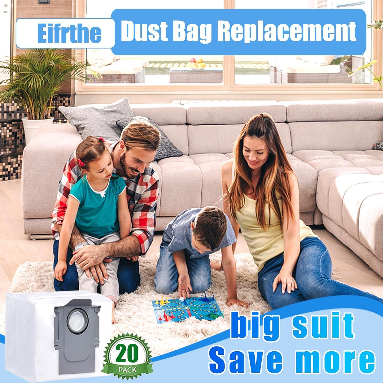 24 Bolsas Desechables Roborock Q5 Q7 2.5L Eifrthe