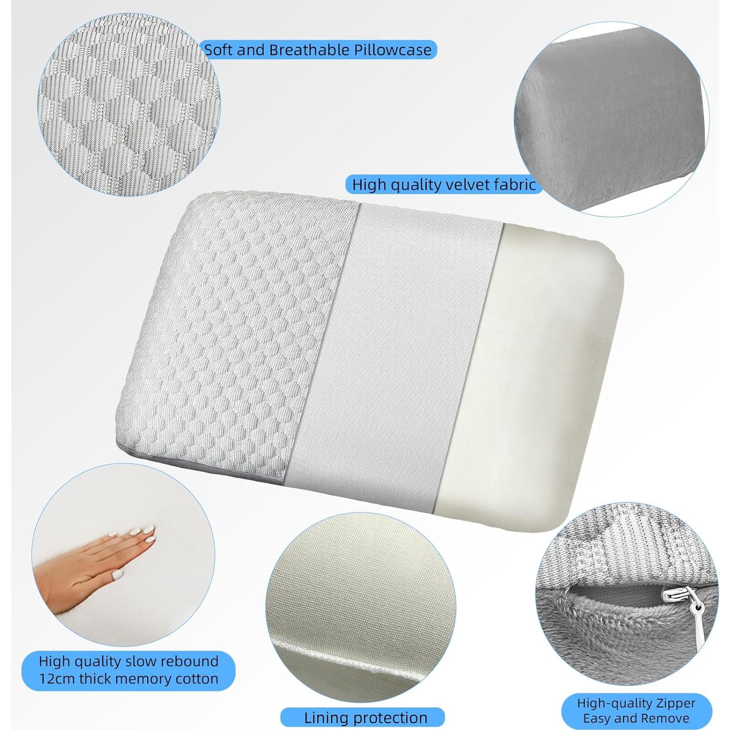 Almohada de Viaje Crisonky 4.1-F Espuma Viscoelástica 50x30x12 cm