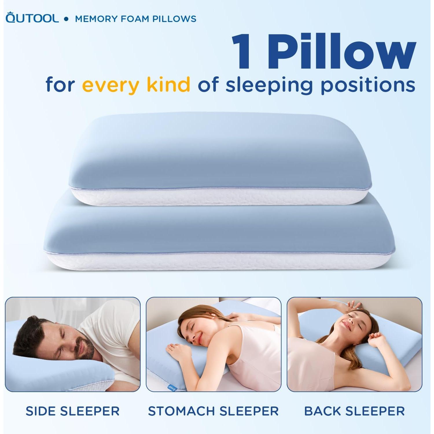 Almohada Ergonómica QUTOOL de Espuma Viscoelástica Queen
