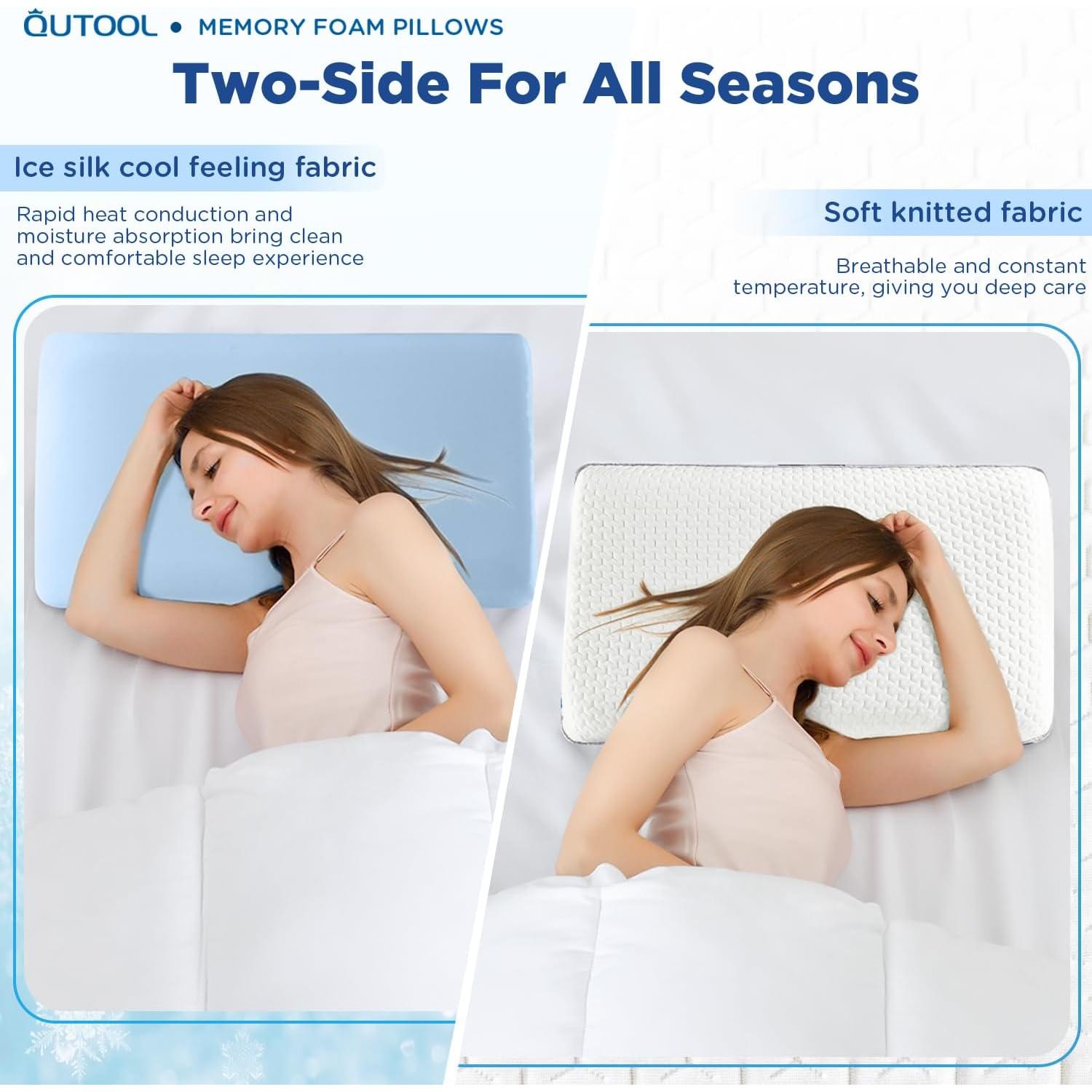 Almohada Ergonómica QUTOOL de Espuma Viscoelástica Queen