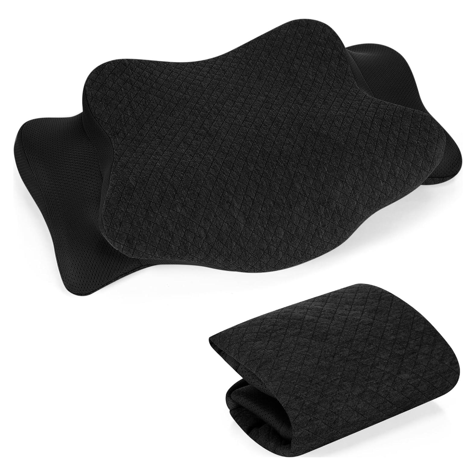 Funda de Almohada Cervical HunnmingRe Negra Ergonómica 63x38cm