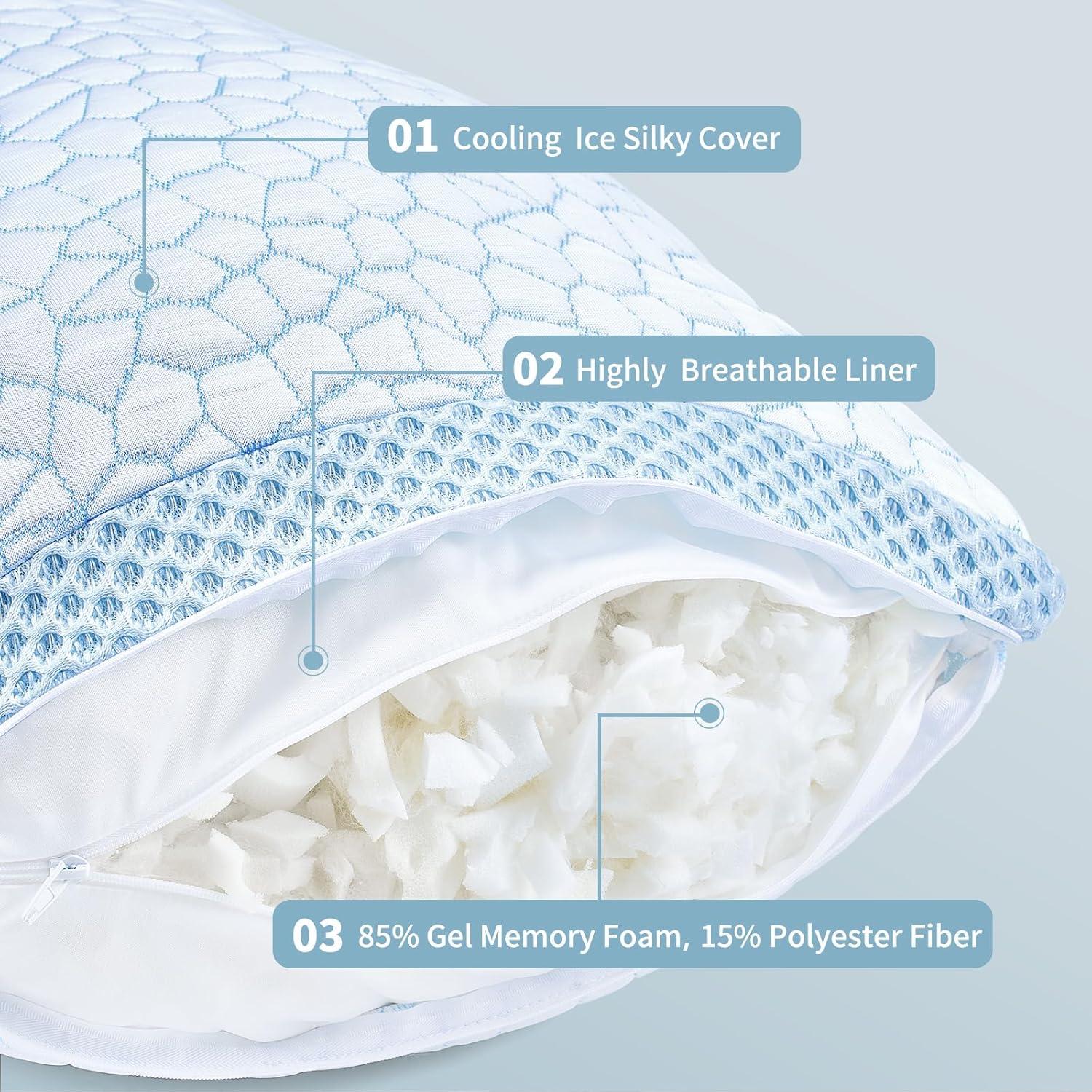 Almohada de Enfriamiento QUTOOL Doble Cara Estándar 2 Piezas