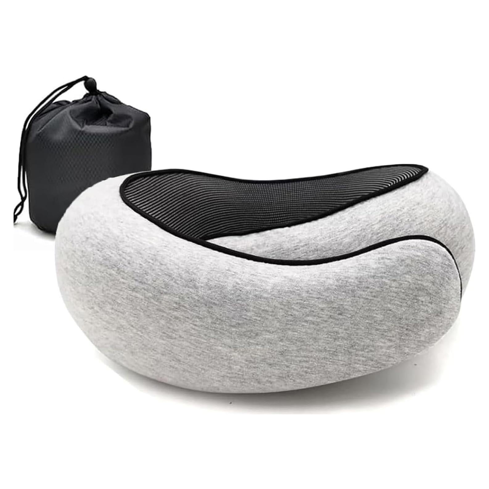 Almohada de Viaje RURING de Espuma con Memoria Gris Claro