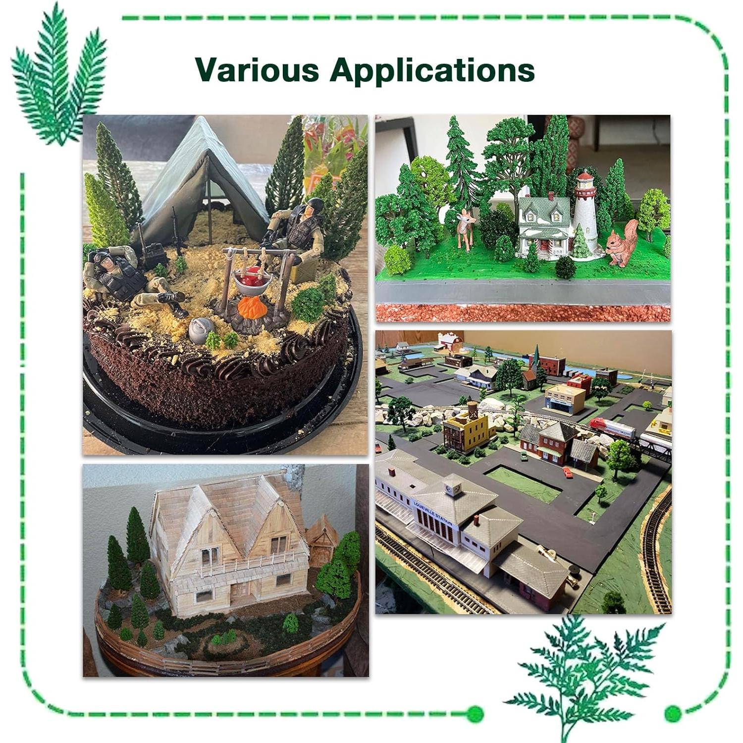 32 Árboles Modelo Mezclados SONICEBUY para Diorama Verde