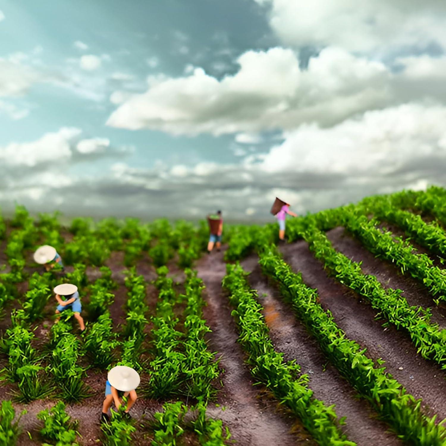 Tufts de Hierba Estática Warmtree 104 Piezas Verde Oscuro