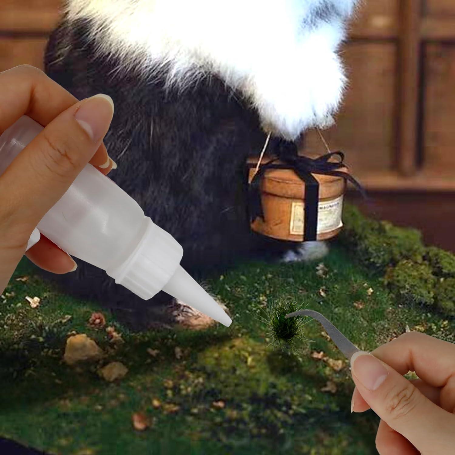 Tufts de Hierba Estática Warmtree 104 Piezas Verde Oscuro