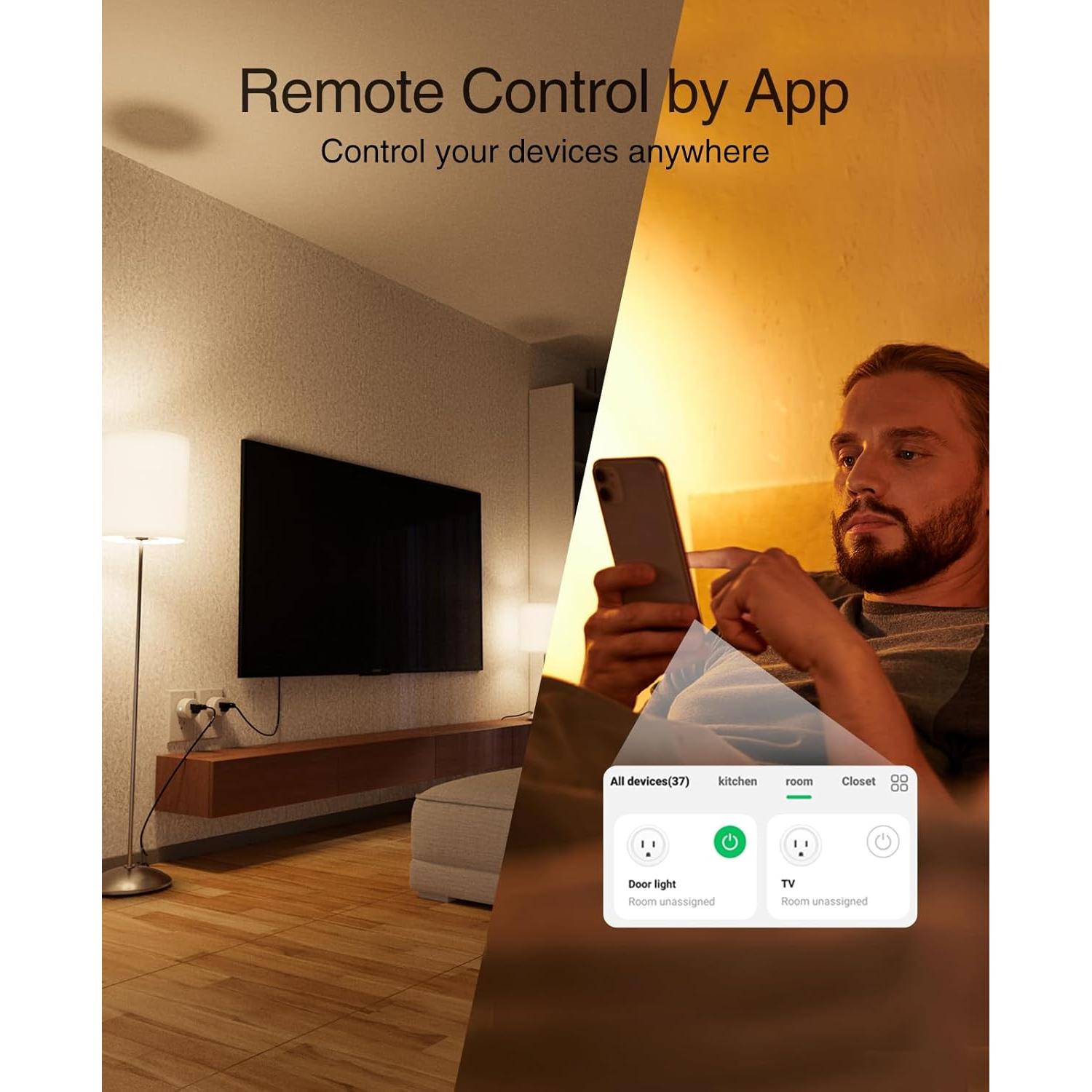 Enchufe Inteligente GHome 15A WiFi 5GHz Control Remoto