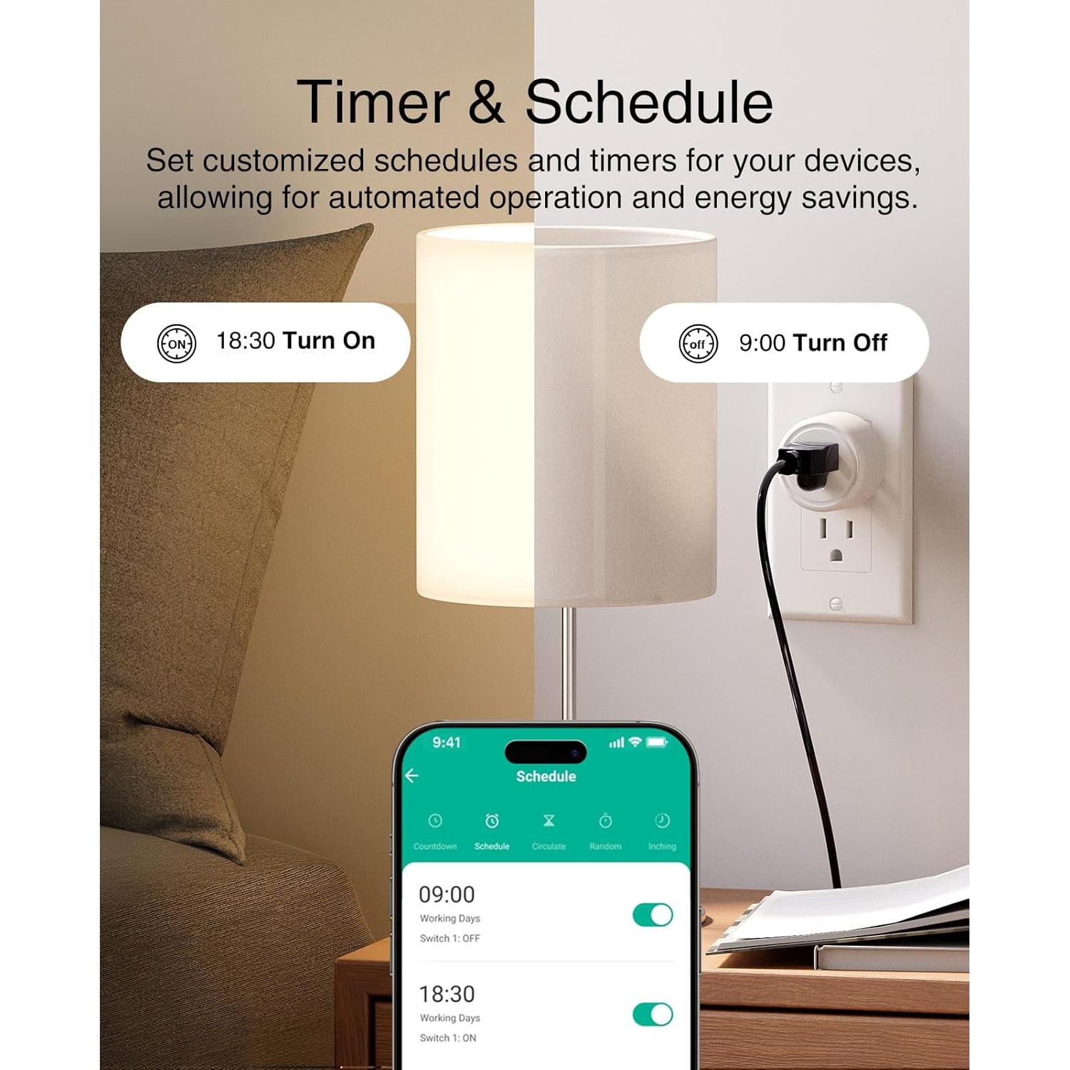 Enchufe Inteligente GHome 15A WiFi 5GHz Control Remoto