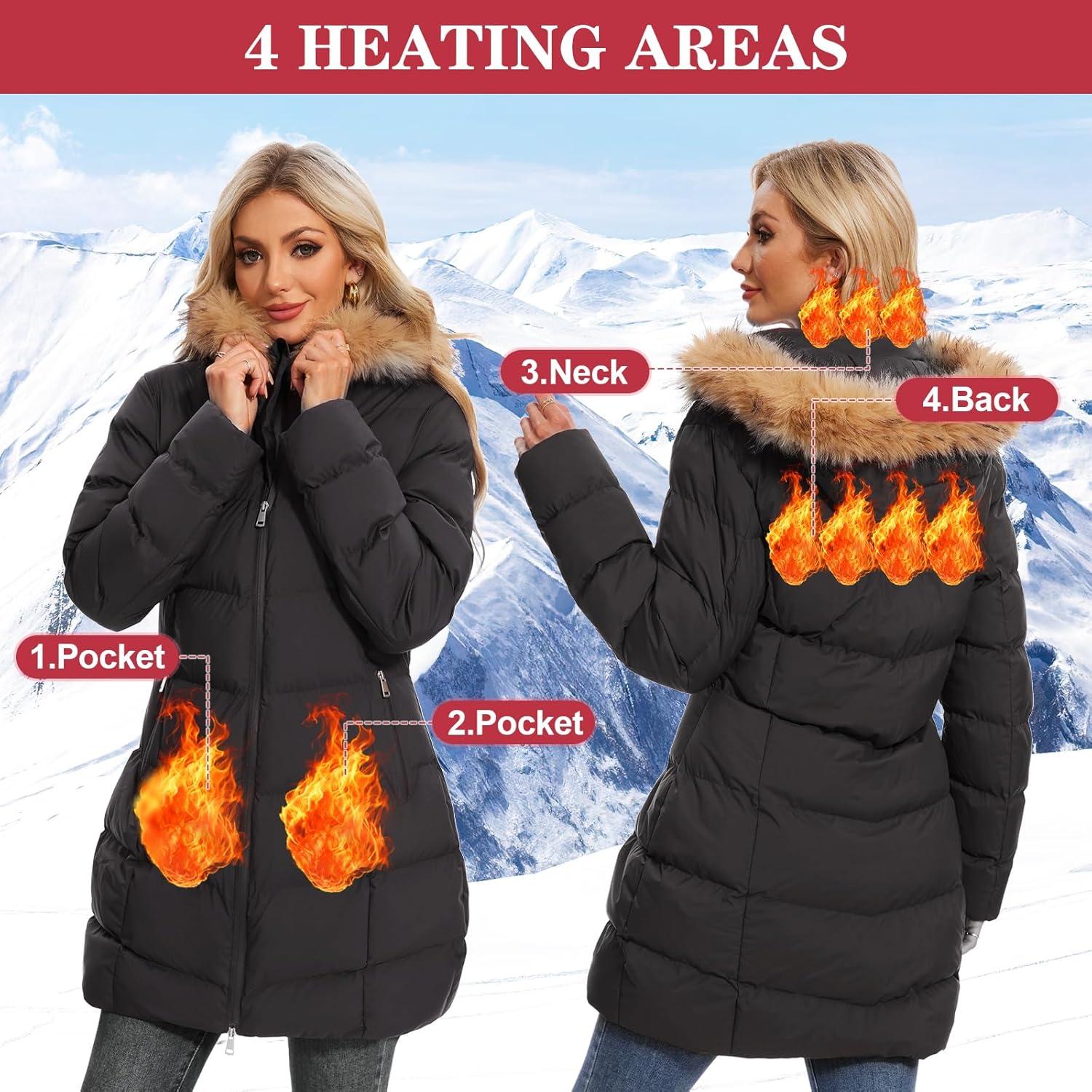 Chaqueta calefaccionada mujer Shenzhen K112 12000mAh 4 niveles