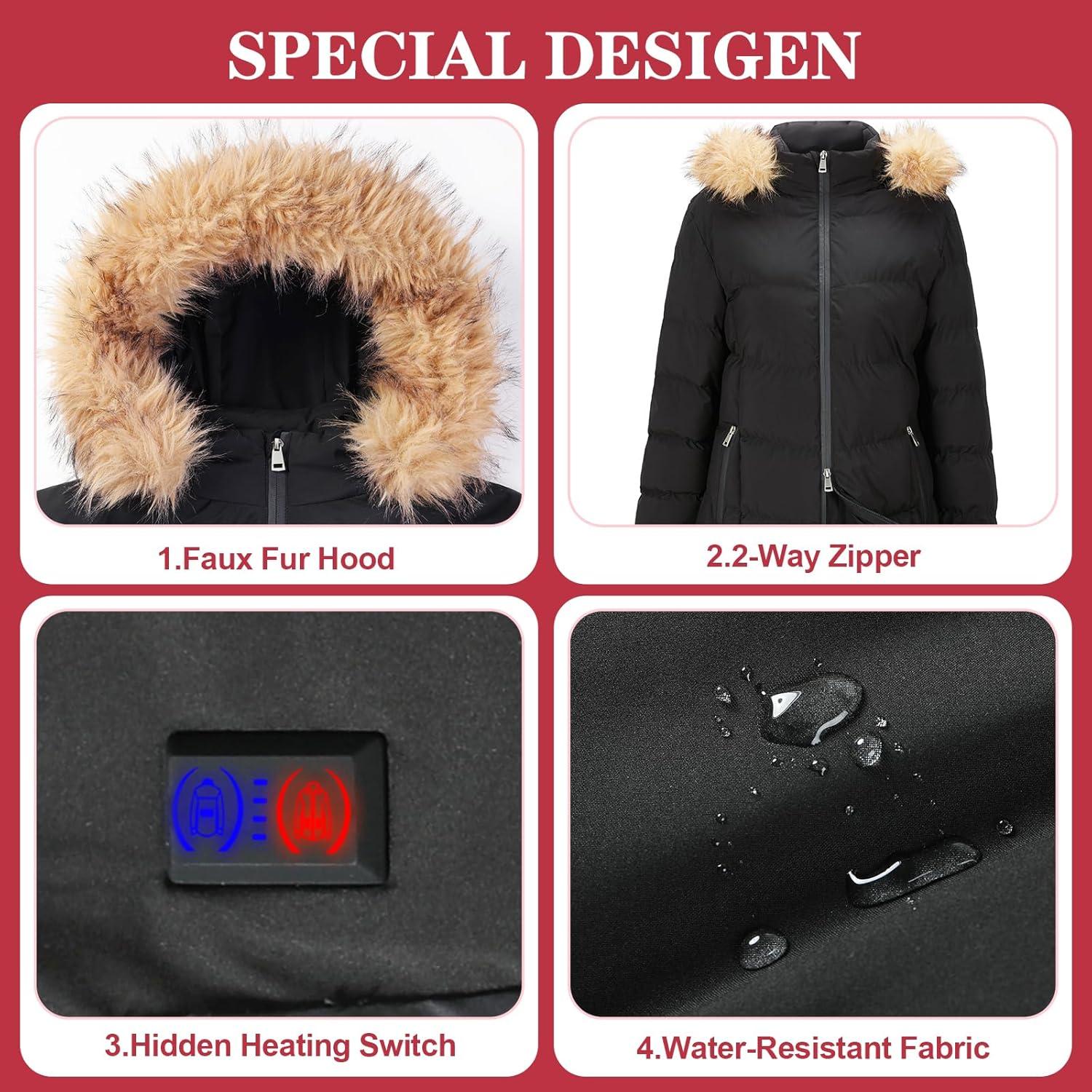 Chaqueta calefaccionada mujer Shenzhen K112 12000mAh 4 niveles