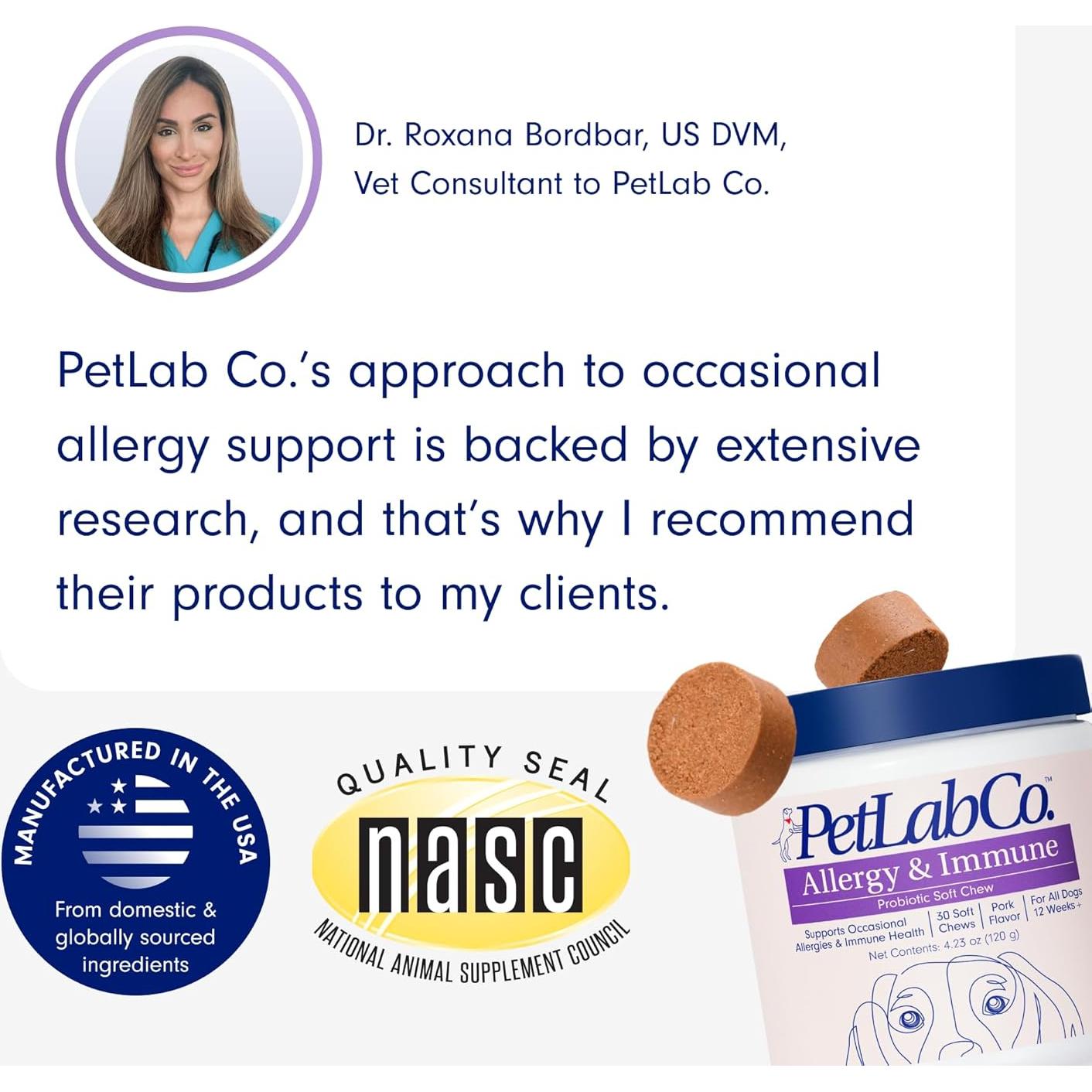 Probioticos para Perros PetLab Co. - 30 Masticables Sabor Cerdo