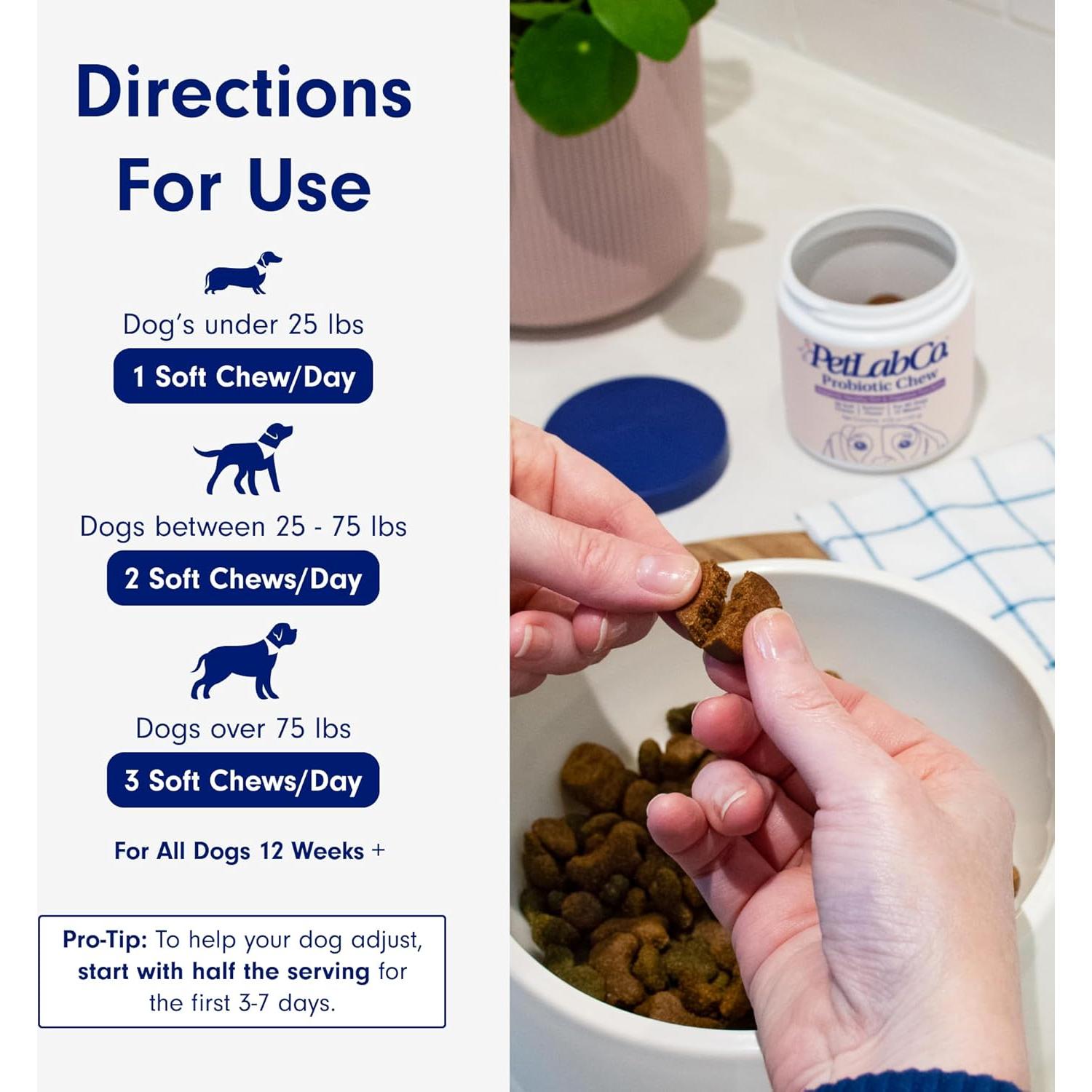 Probioticos para Perros PetLab Co. - 30 Masticables Sabor Cerdo