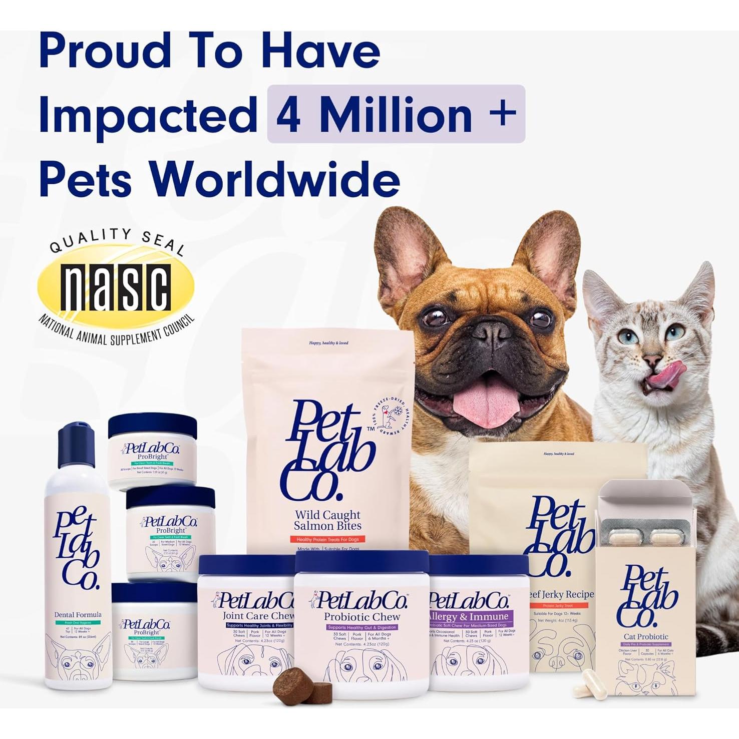 Probioticos para Perros PetLab Co. - 30 Masticables Sabor Cerdo