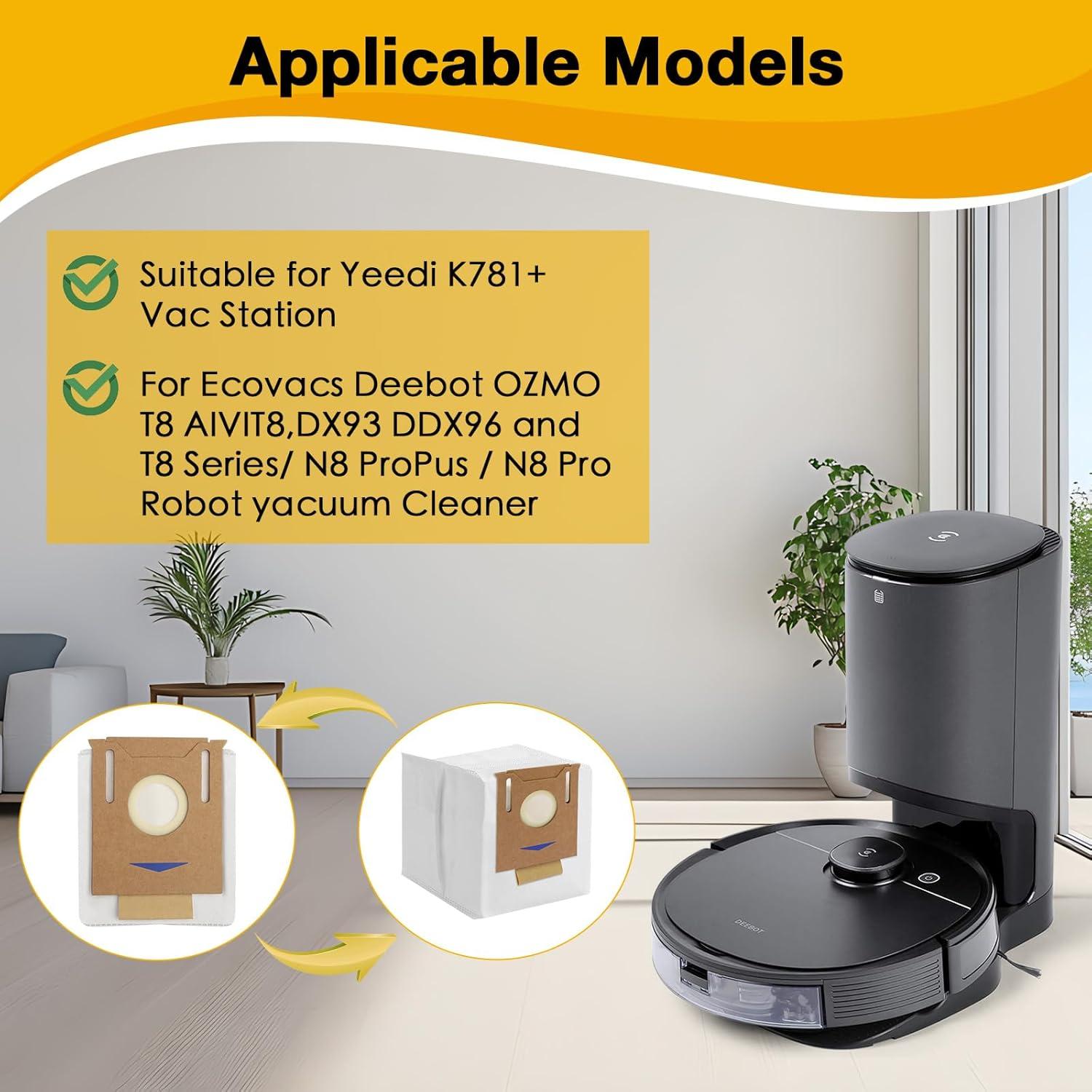 Paquete de 12 bolsas desechables Ucoolbe para aspiradora T8