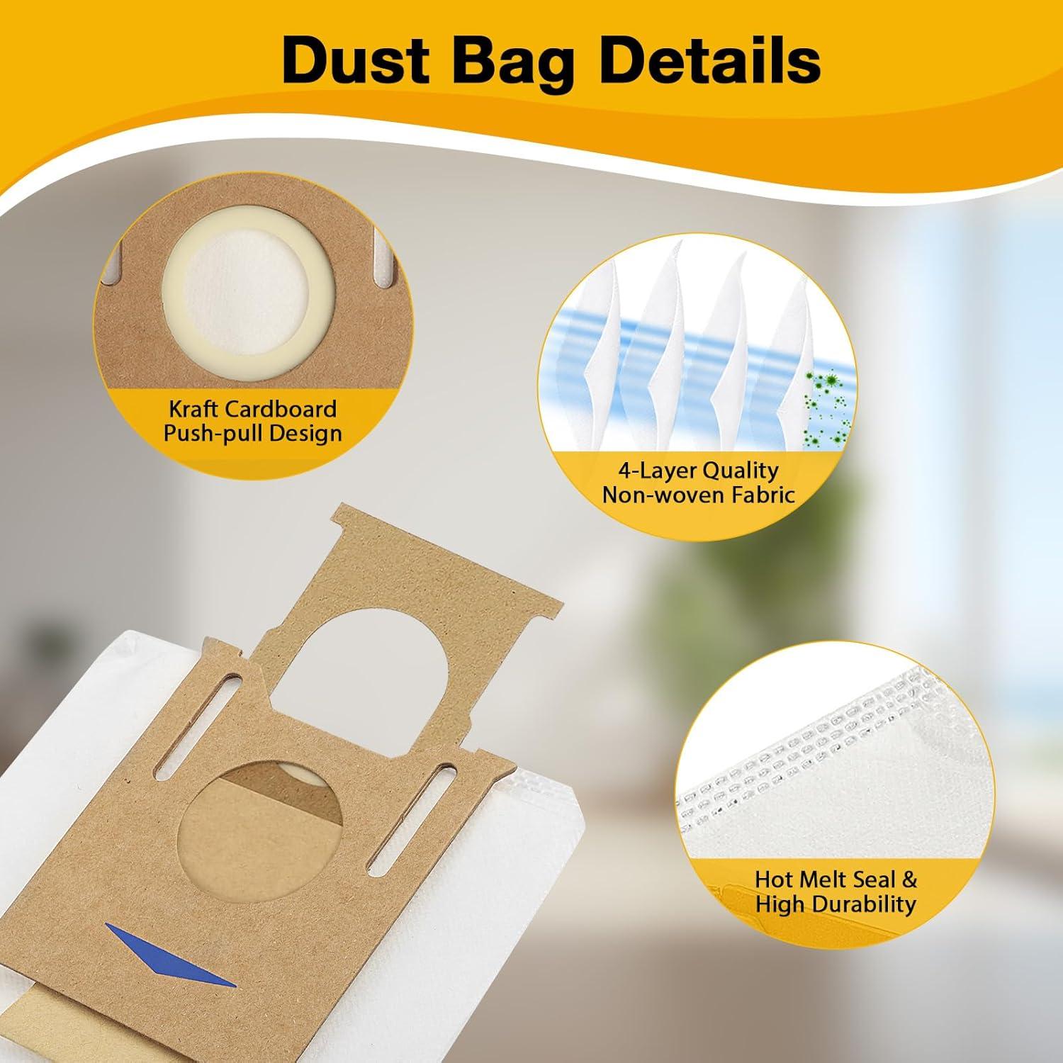 Paquete de 12 bolsas desechables Ucoolbe para aspiradora T8