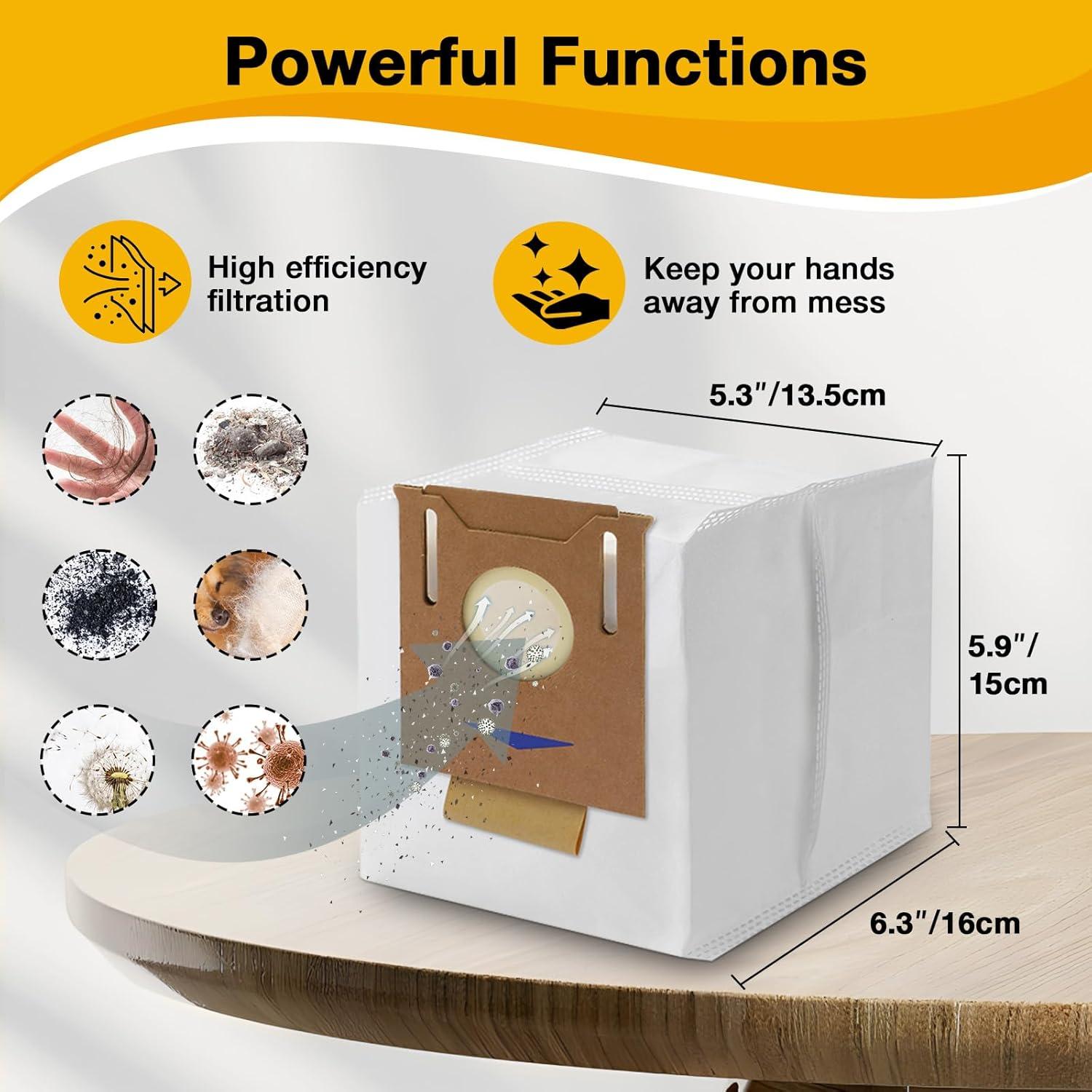 Paquete de 12 bolsas desechables Ucoolbe para aspiradora T8