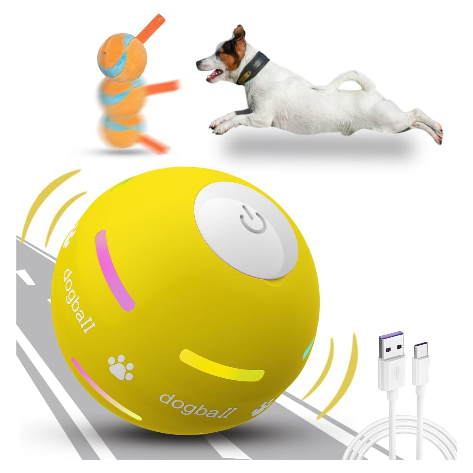 Pelota Interactiva para Perros BARHOMO - Juguete Automático Recargable