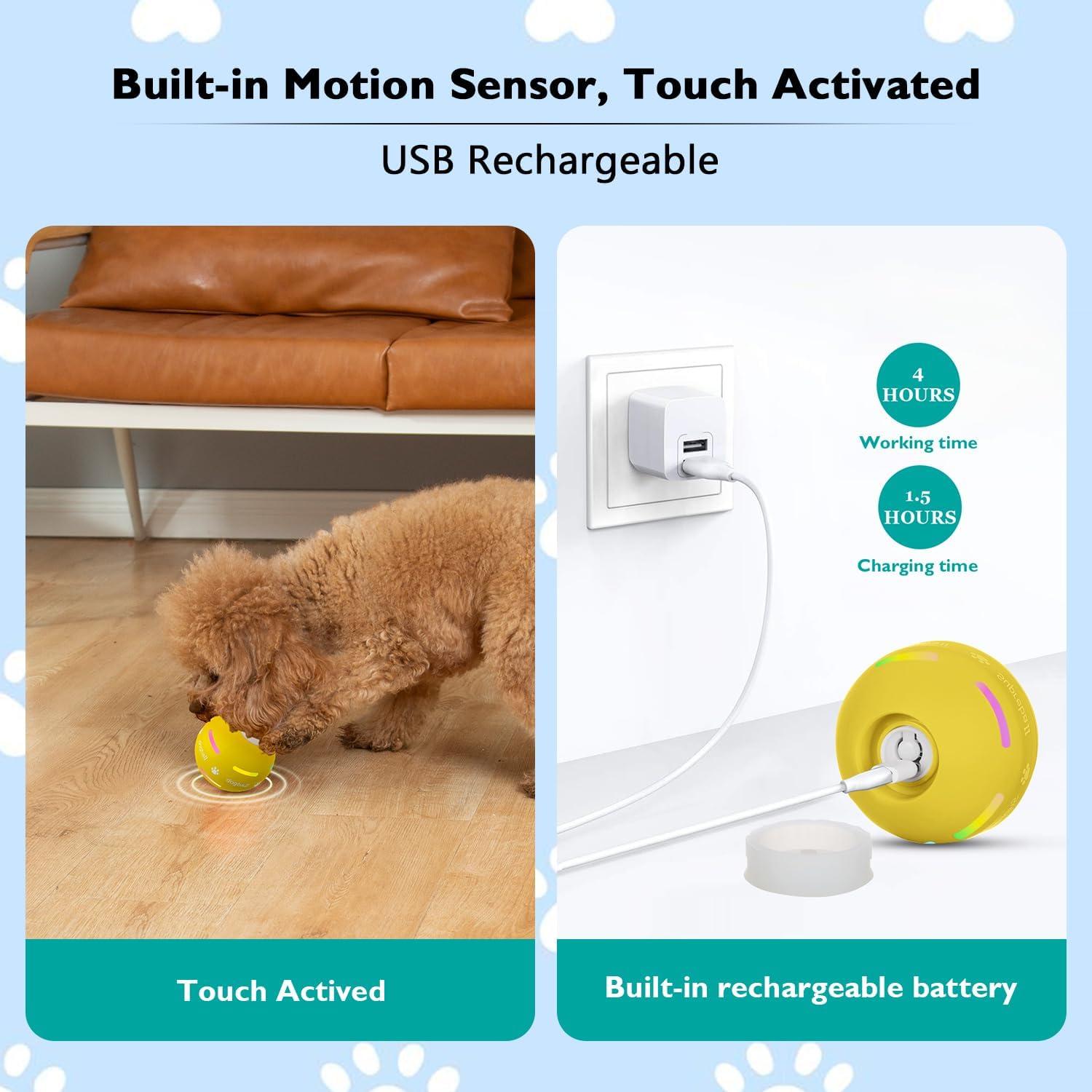 Pelota Interactiva para Perros BARHOMO - Juguete Automático Recargable