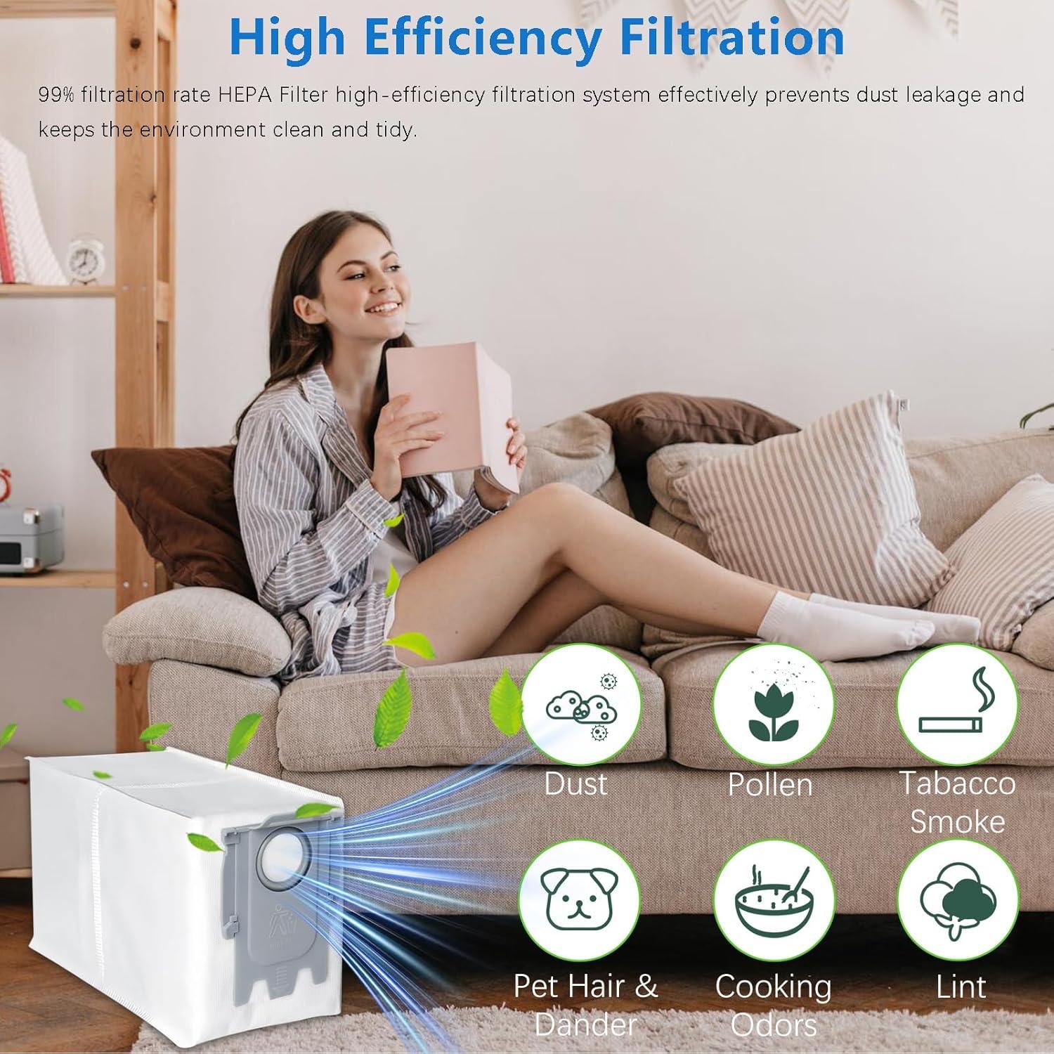 14 Bolsas Desechables para Roborock Q Revo 2.7L Bluearks