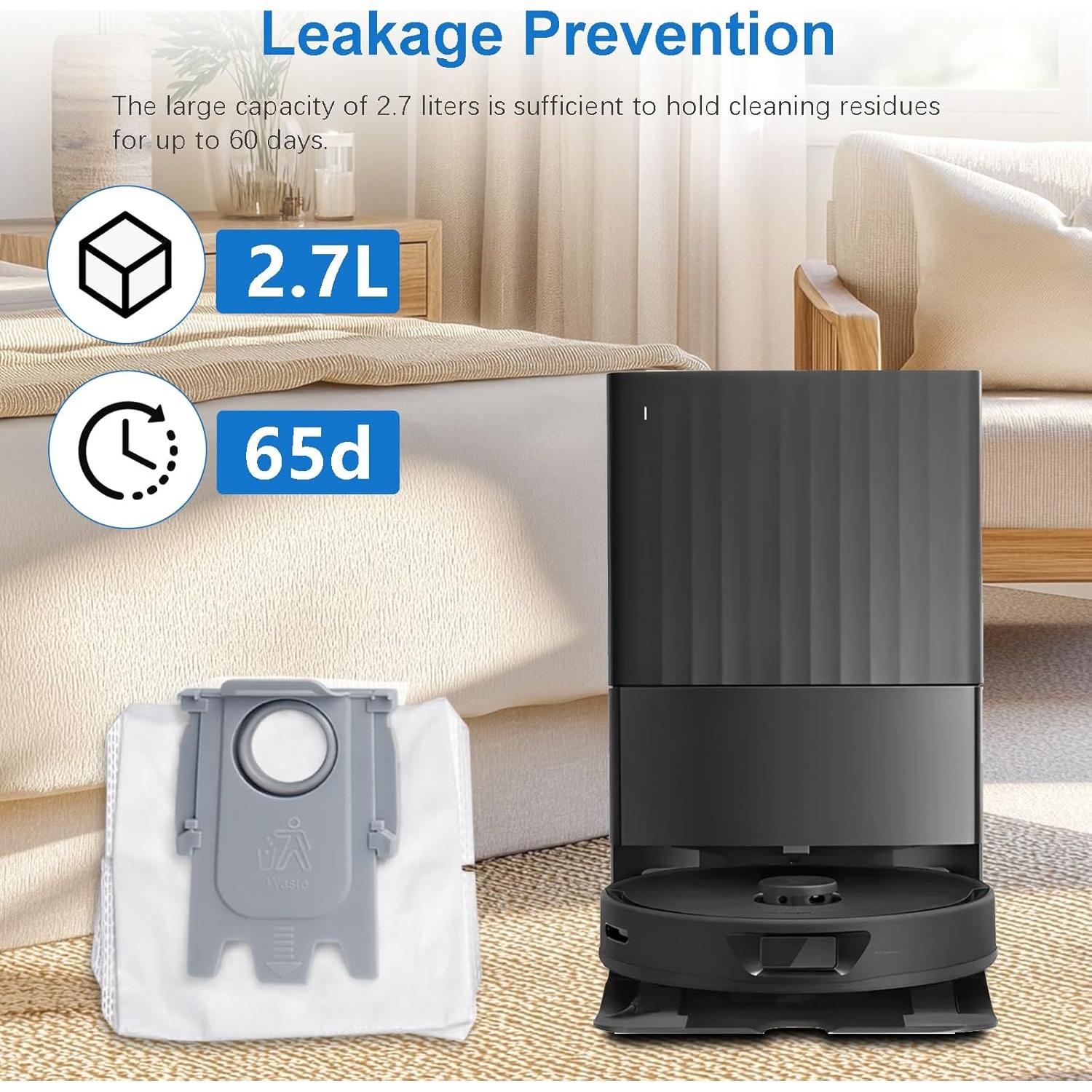 14 Bolsas Desechables para Roborock Q Revo 2.7L Bluearks