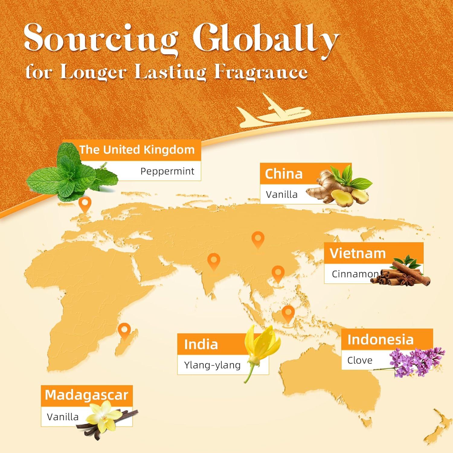 Set de Aceites Esenciales ASAKUKI 6 x 10 ml - Calidez