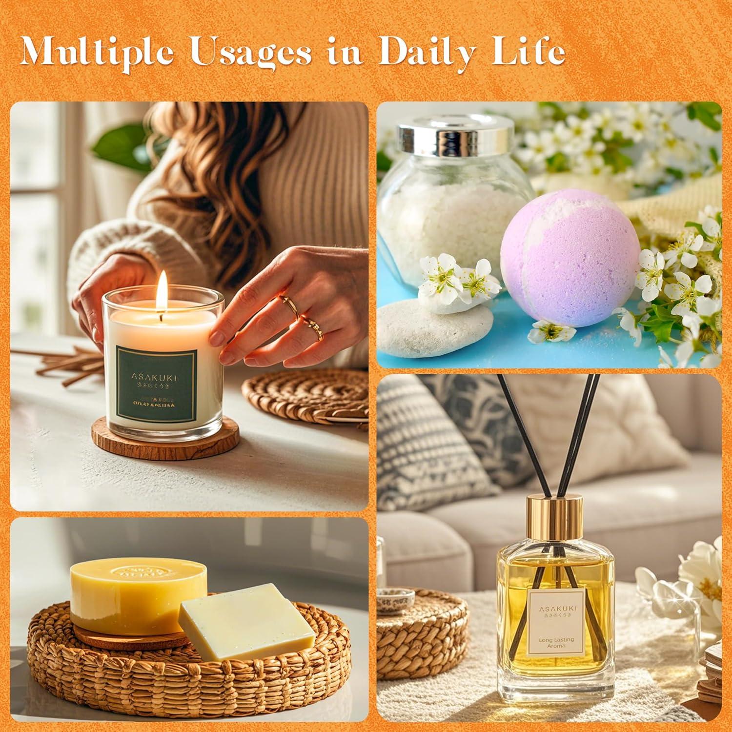 Set de Aceites Esenciales ASAKUKI 6 x 10 ml - Calidez