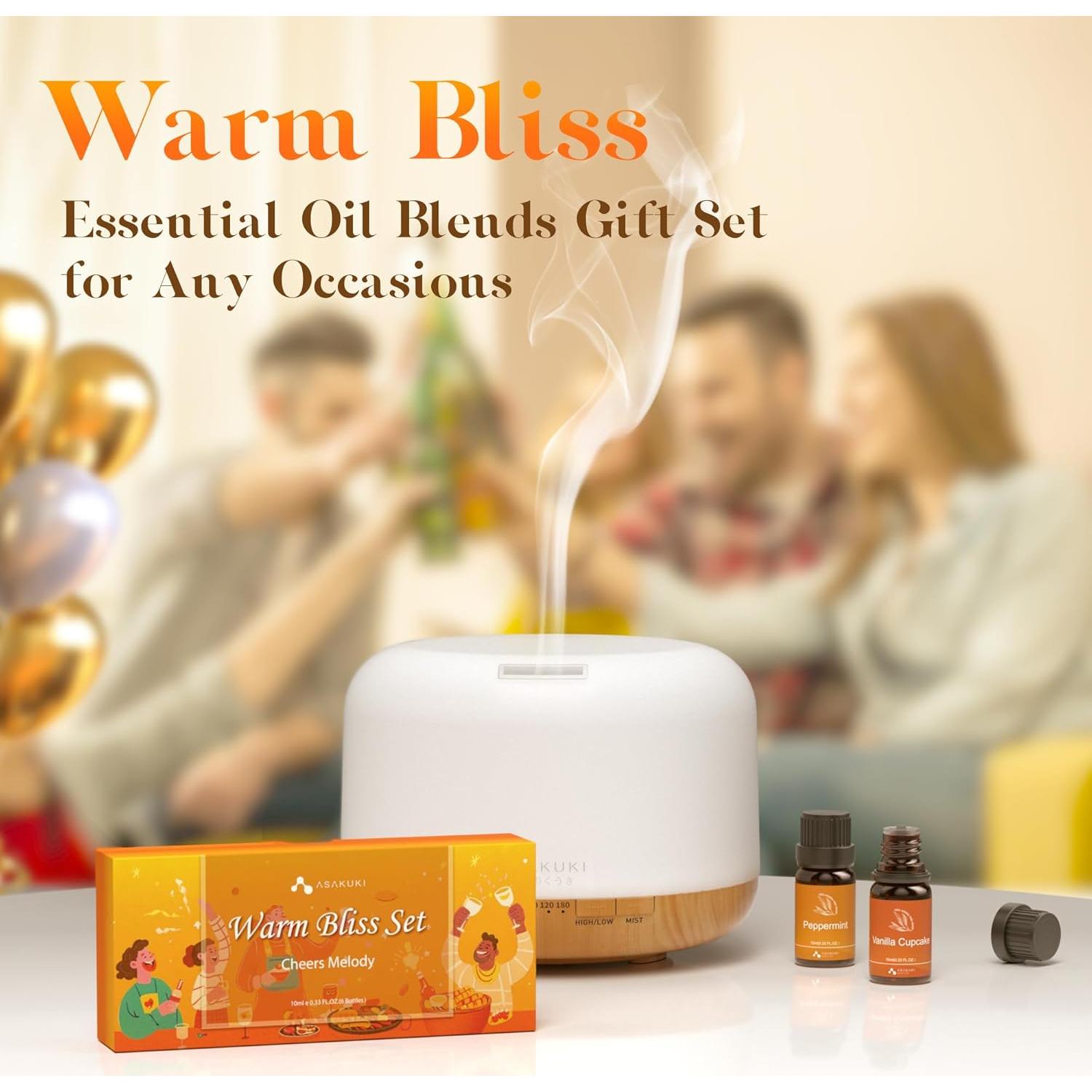 Set de Aceites Esenciales ASAKUKI 6 x 10 ml - Calidez