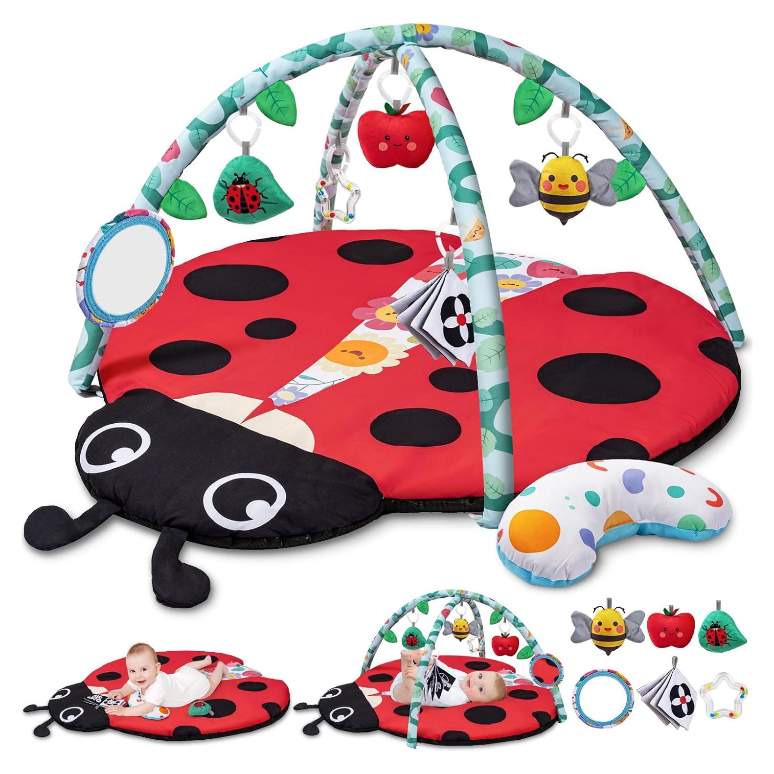 Alfombra de Juego para Bebés Jyusmile 8 en 1 con Juguetes