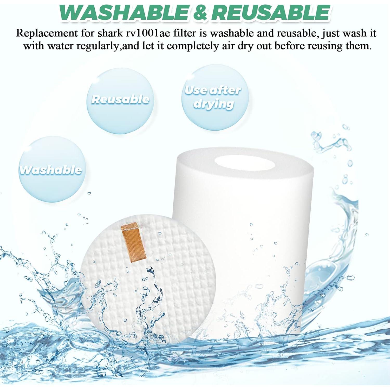 Paquete de 4 Filtros de Espuma para Aspiradora Shark Techecook