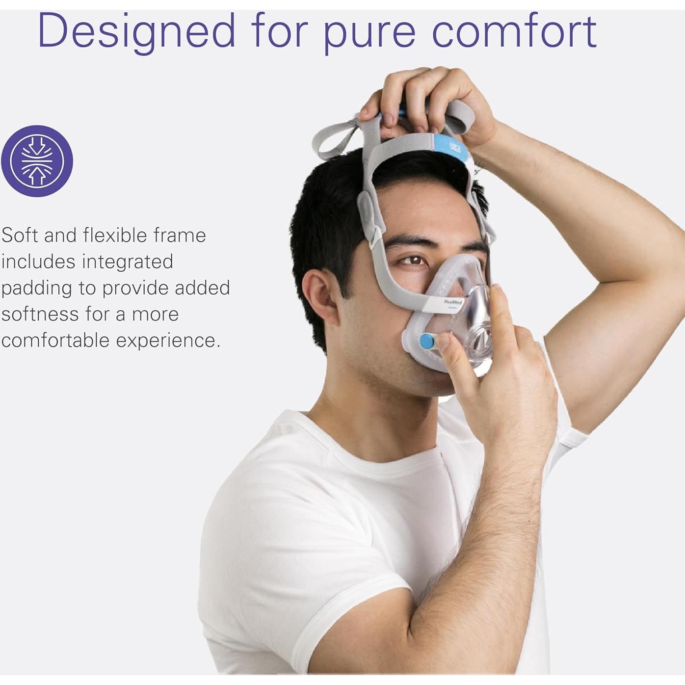 Sistema de Marco CPAP ResMed AirTouch F20 - Máscara Completa Mediana