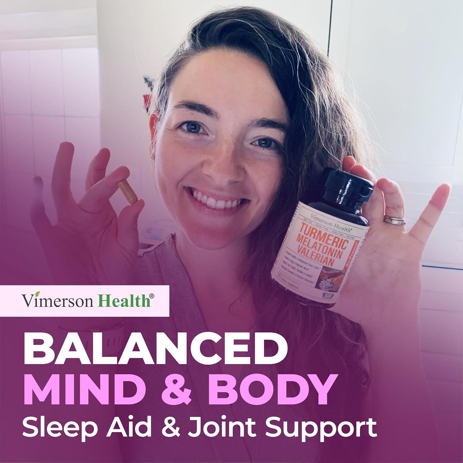 Suplemento de Melatonina 3mg con Valeriana y Cúrcuma - 60 Cápsulas