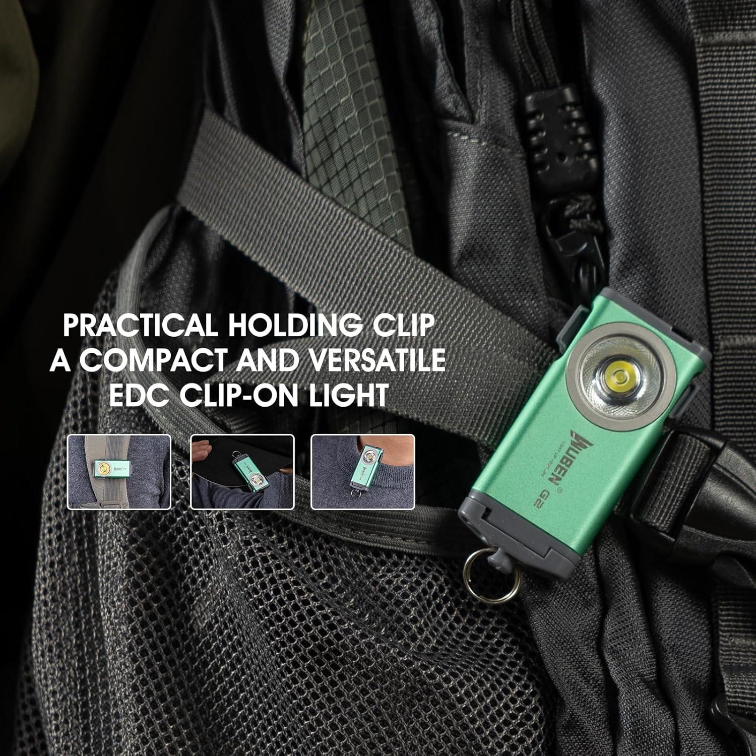 Linterna Mini WUBEN G2 Verde 500 Lúmenes Recargable 5 Modos