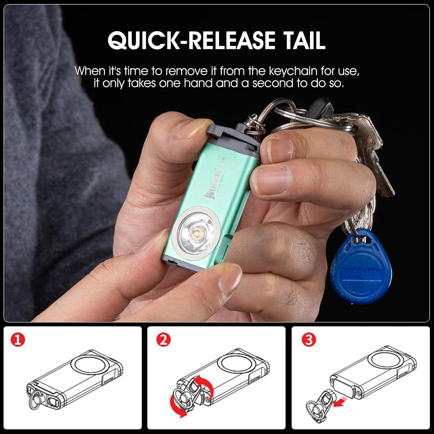 Linterna Mini WUBEN G2 Verde 500 Lúmenes Recargable 5 Modos