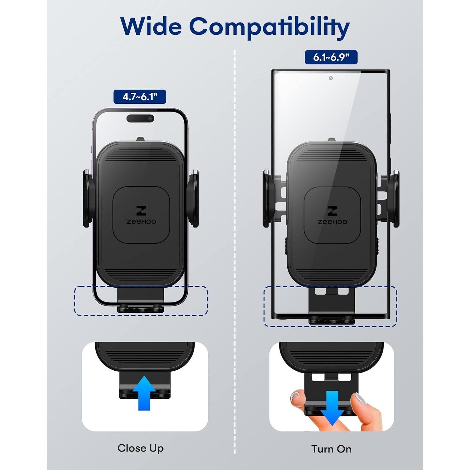 Cargador Inalámbrico para Auto ZeeHoo 15W con Soporte Automático
