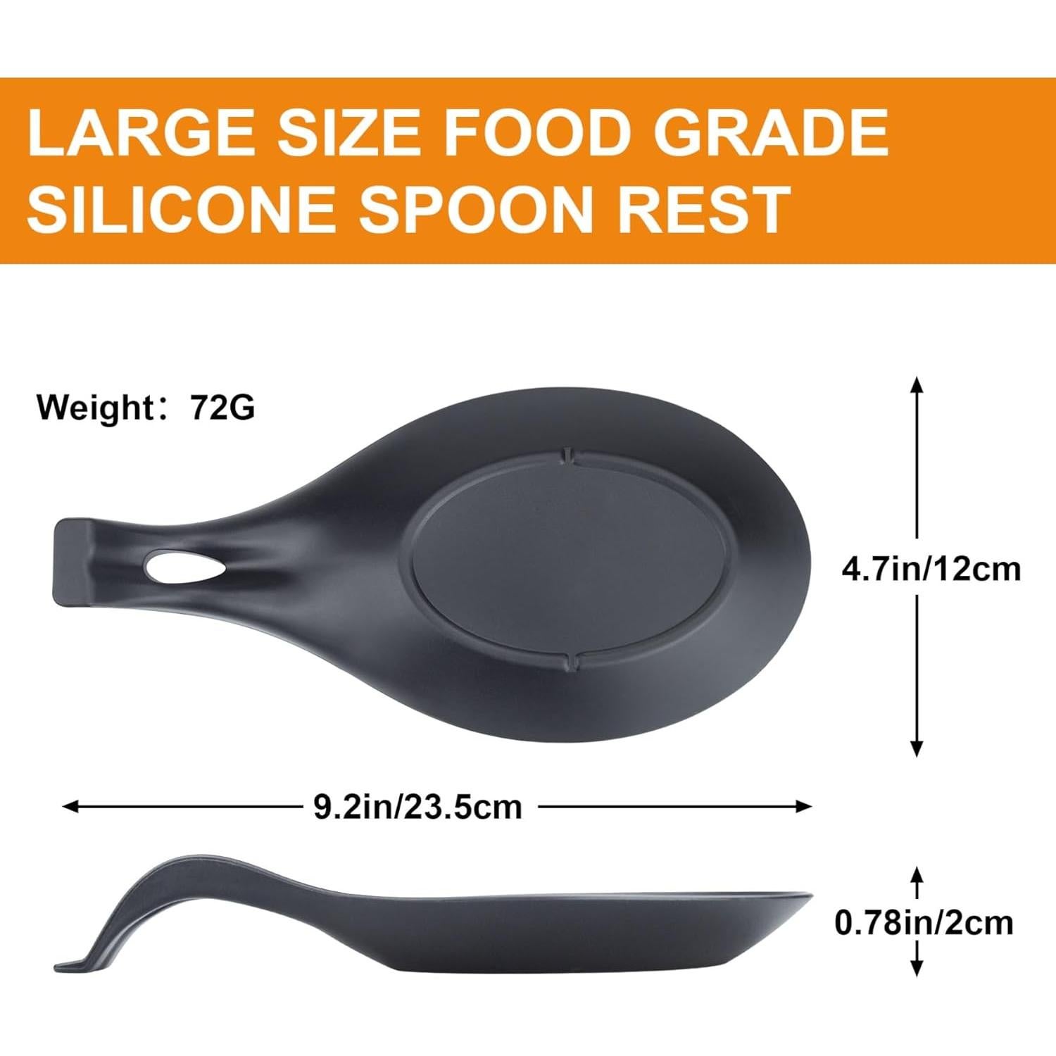 Silicone Spoon Rest for Stove Top, 3 Pack Large Silicone Spoon Holder for Kitchen Counter, Coffee Spoon Rest, Heat Resistant Cooking Spoon Holder Perfect Kitchen Gadgets,Ladles