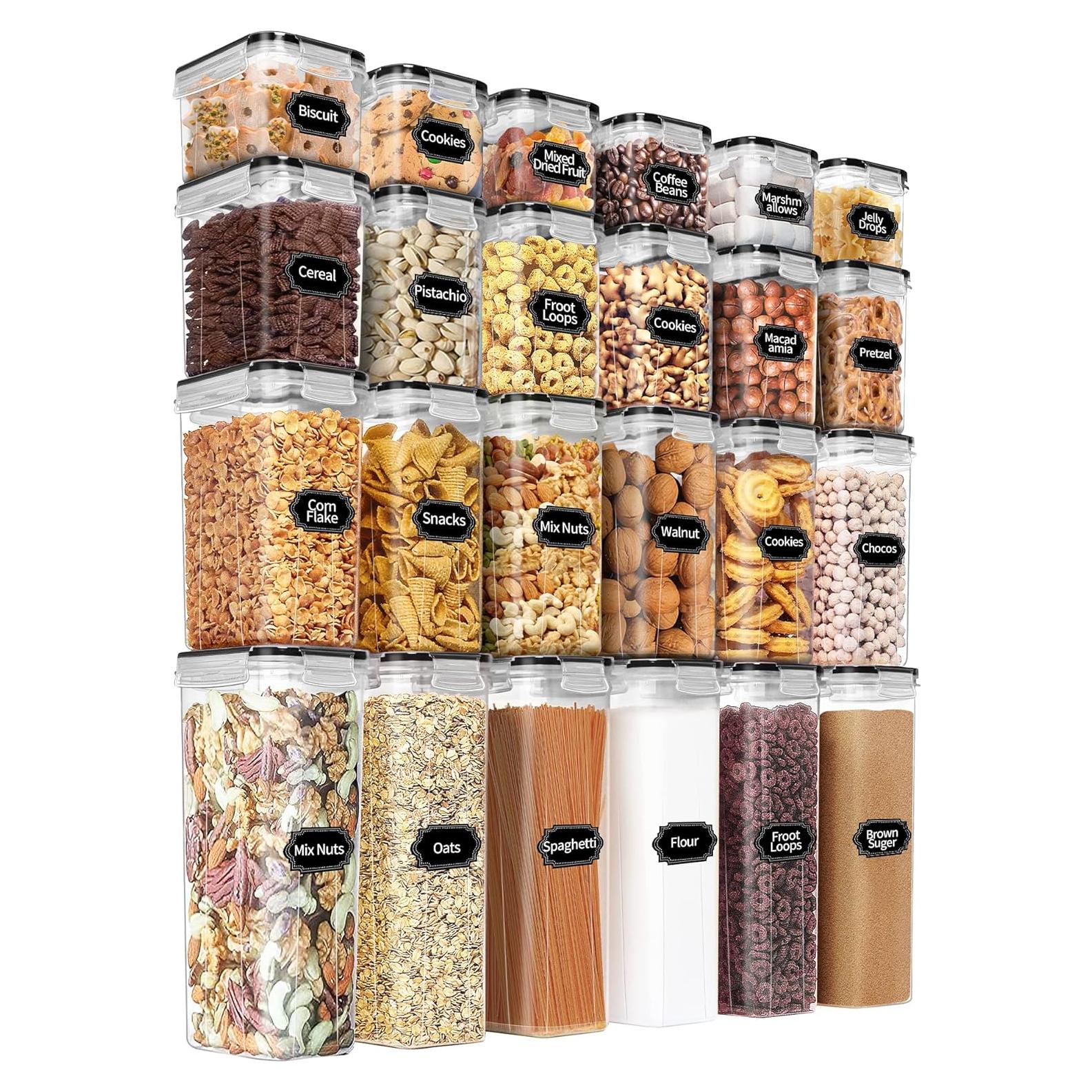 Conjunto de 24 Contenedores de Almacenamiento PRAKI - A Prueba de Fugas, Libre de BPA