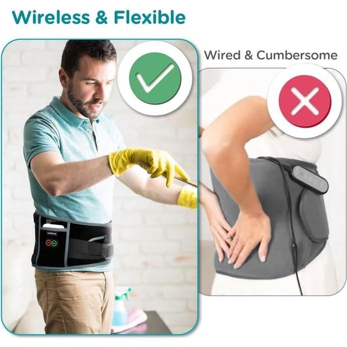 Almohadilla Térmica Inalámbrica Comfytemp con Masajeador 147 cm