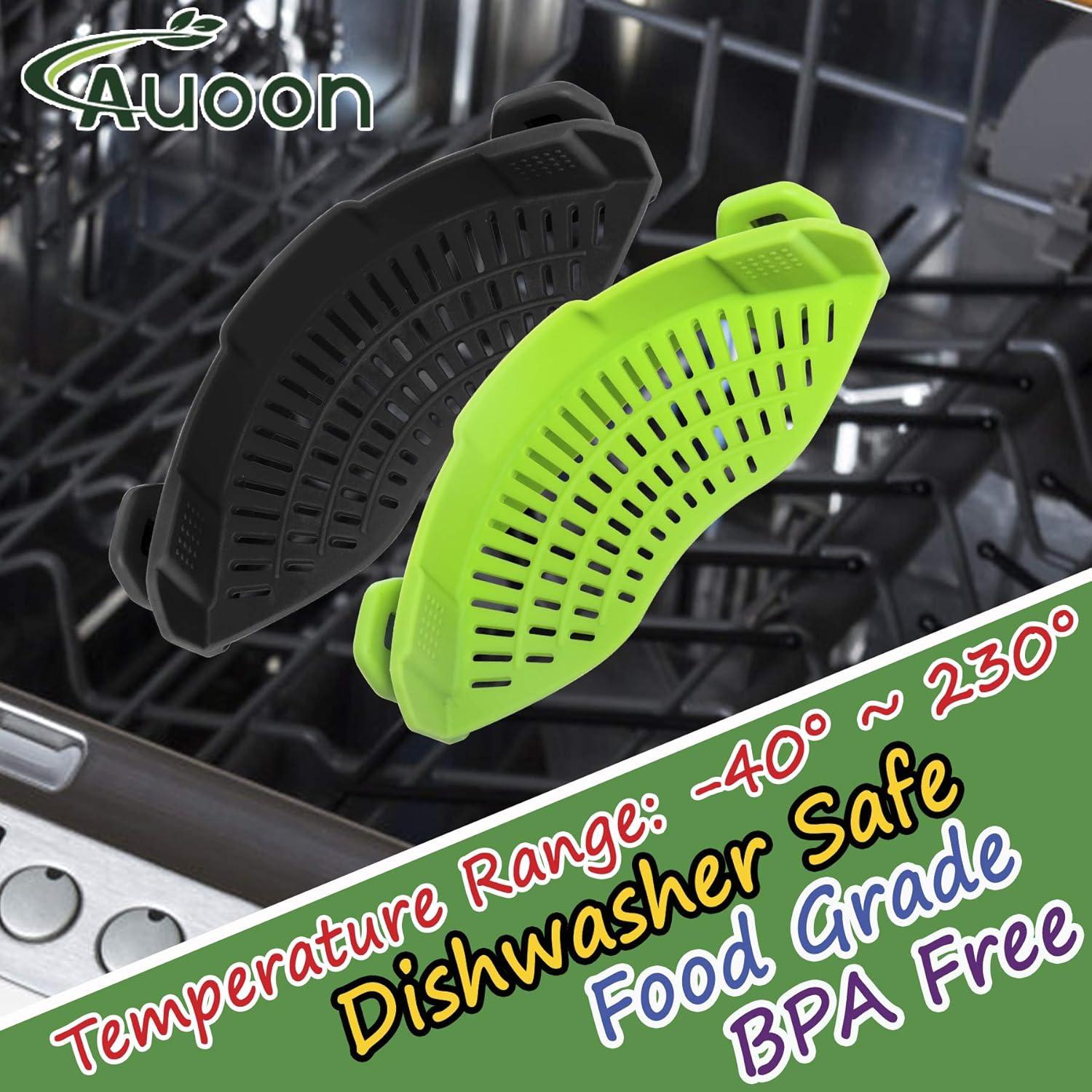 Colador Clip On AUOON de Silicona Resistente al Calor 2PACK