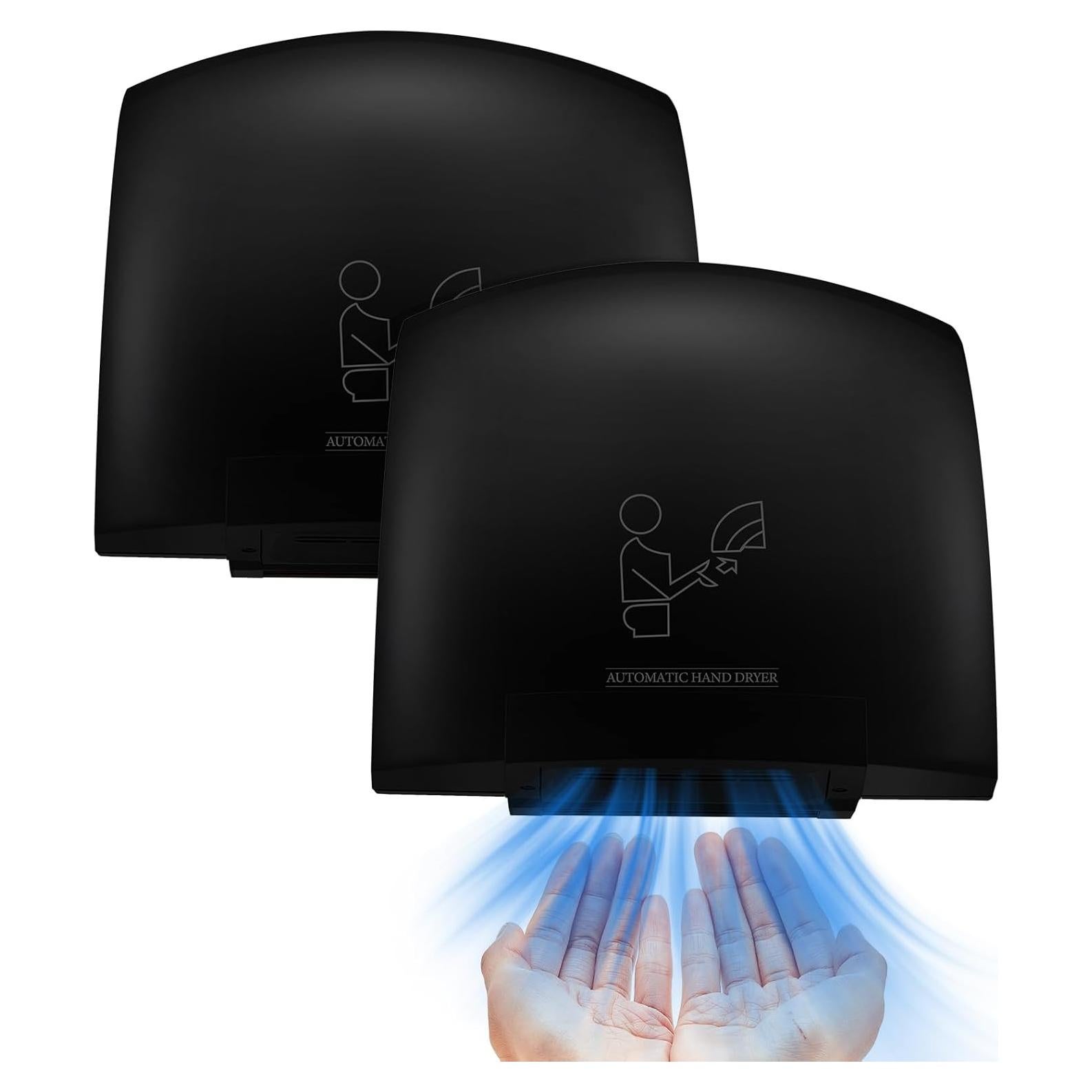 Secador de Manos Eléctrico Comercial Rossesay 1200W Negro