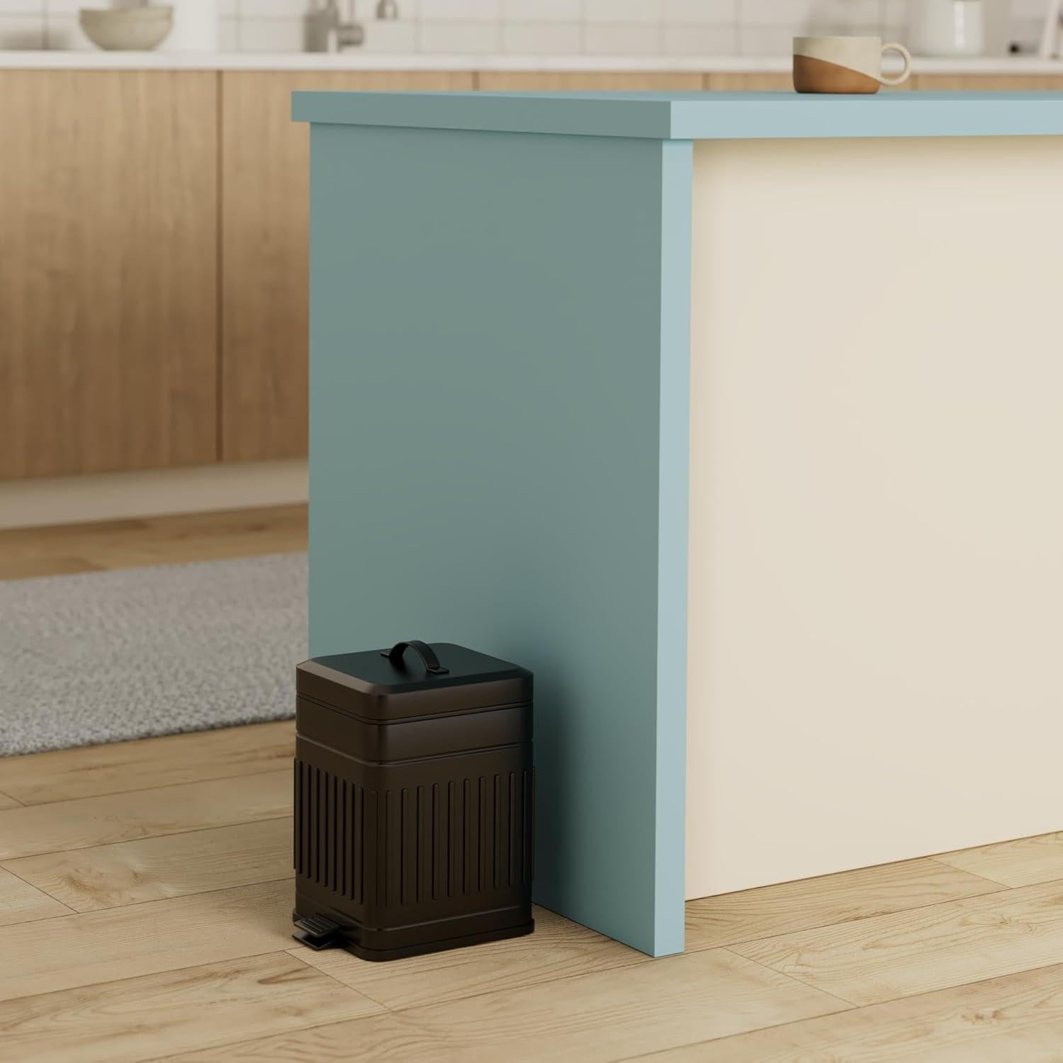 Papelera CEROELDA 5L Acero Inoxidable Retro con Tapa