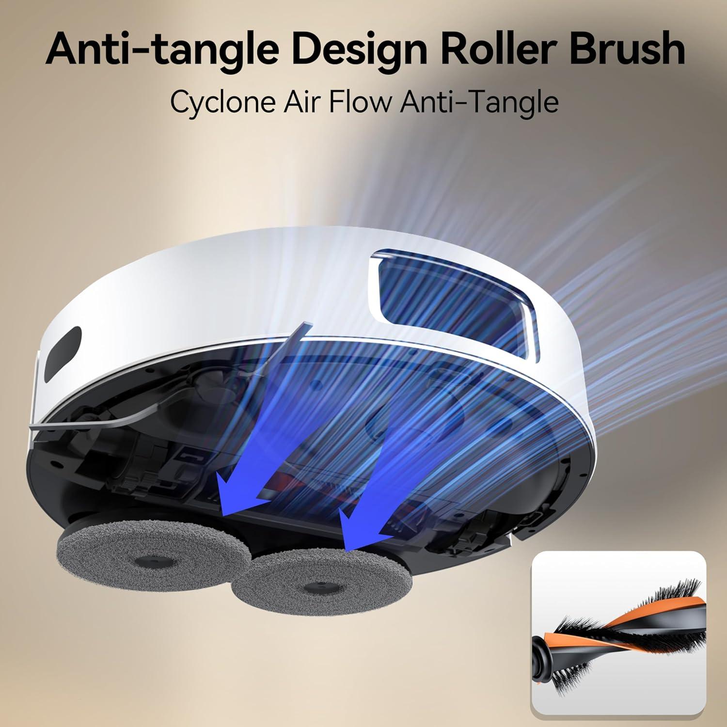 JONR P20 Pro Robot Vacuum and Mop with Self-Emptying, Self Lifting, 8000Pa Station, Auto Mop Washing & Hot Drying, Self-Refilling, Obstacle Avoidance, Adaptive Edge Mopping, LiDAR Navigation