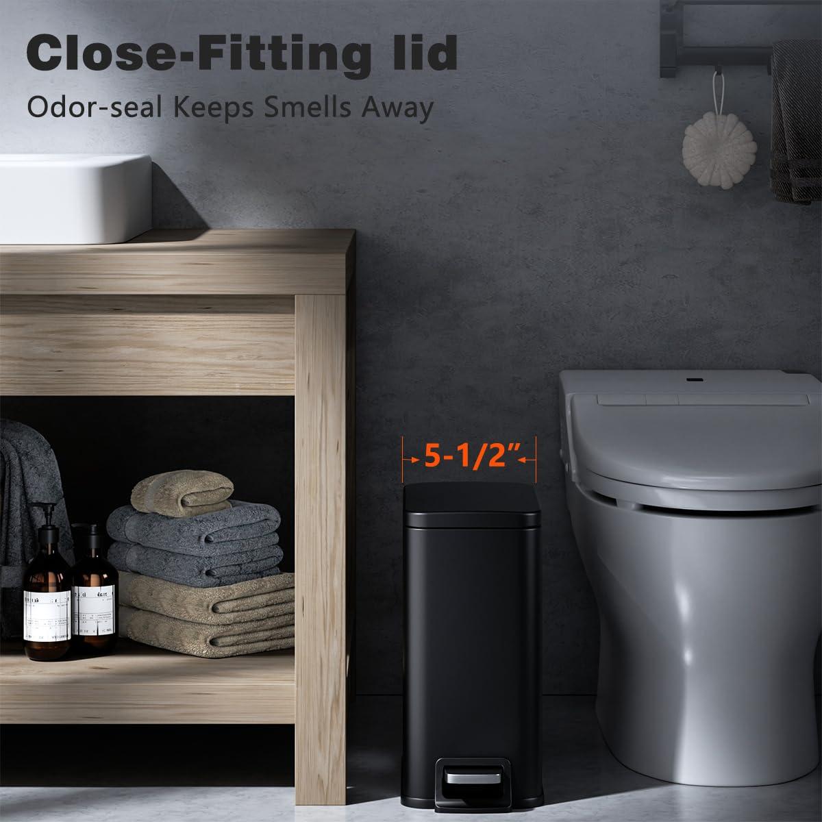 Bote de Basura Slim Veelesa 1.6 Galones Acero Inoxidable