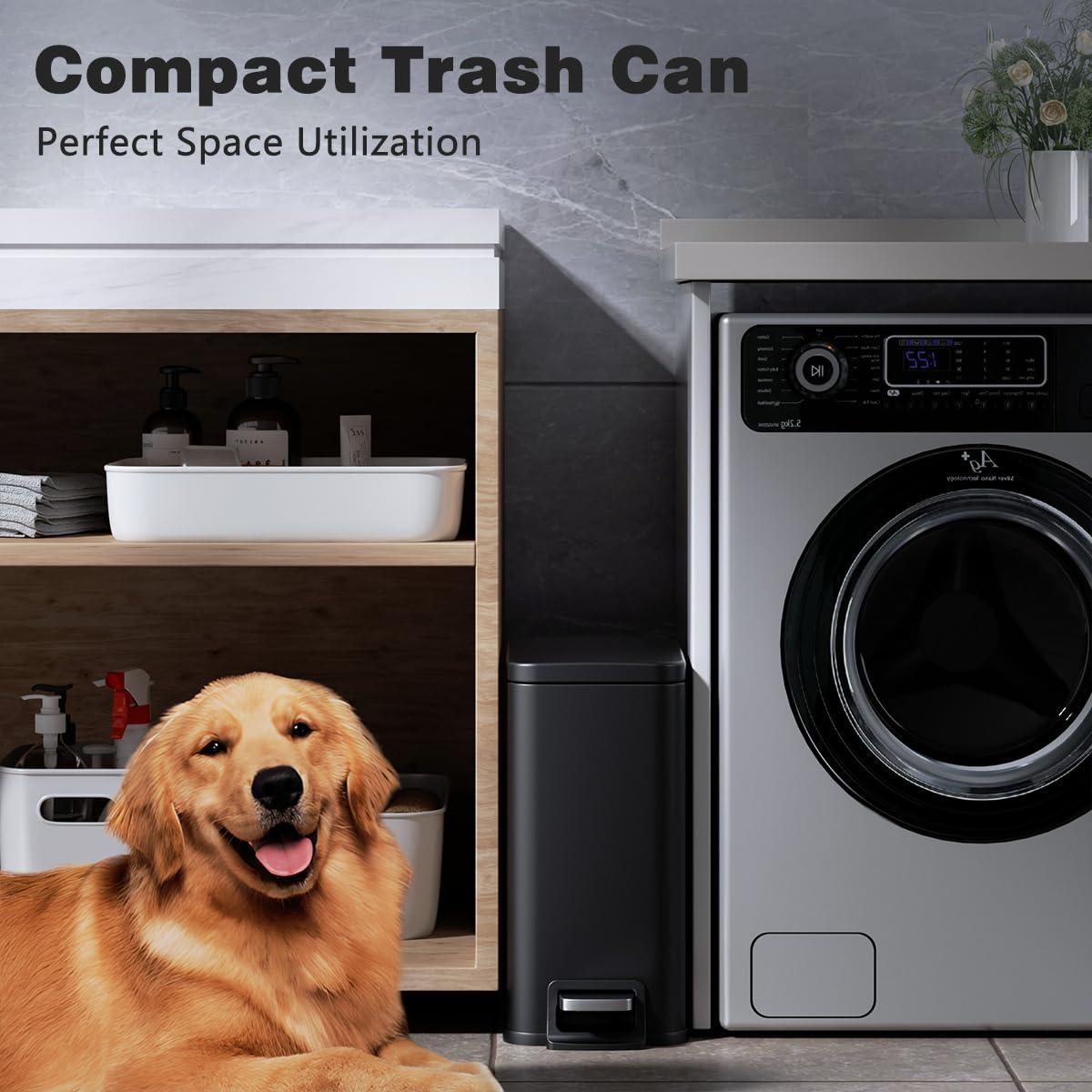 Bote de Basura Slim Veelesa 1.6 Galones Acero Inoxidable