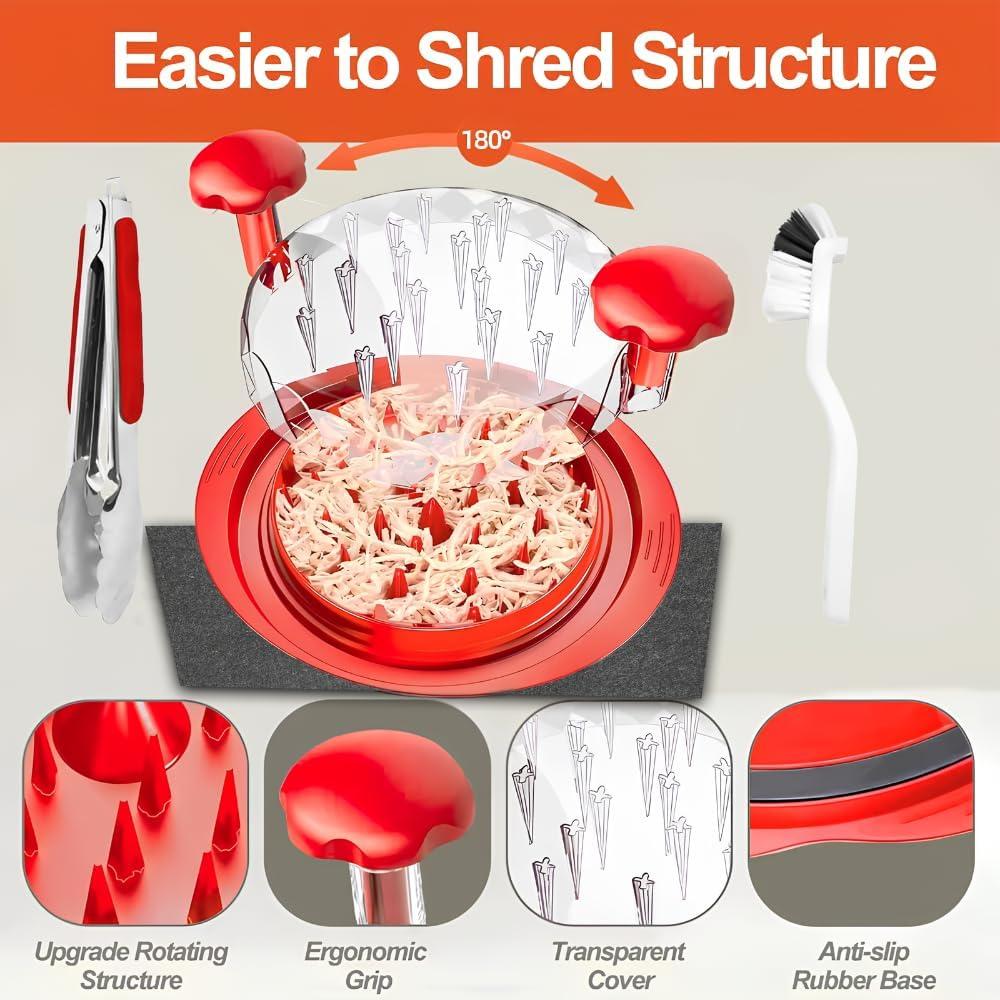 Desmenuzadora de Pollo Genérico 0.49kg con Cepillo y Pinzas