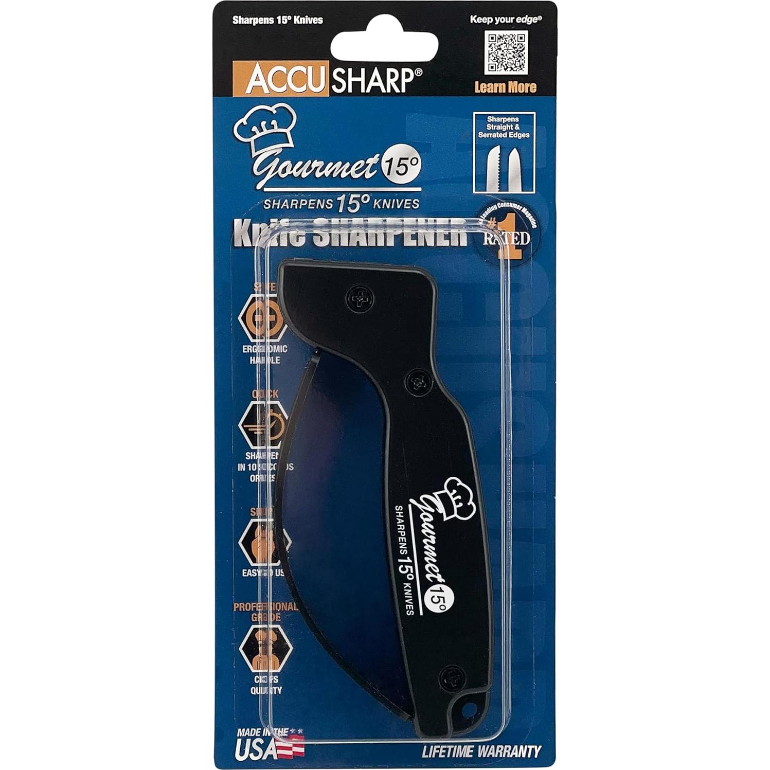 Afilador de Cuchillos Gourmet AccuSharp 15° Carburo Tungsteno