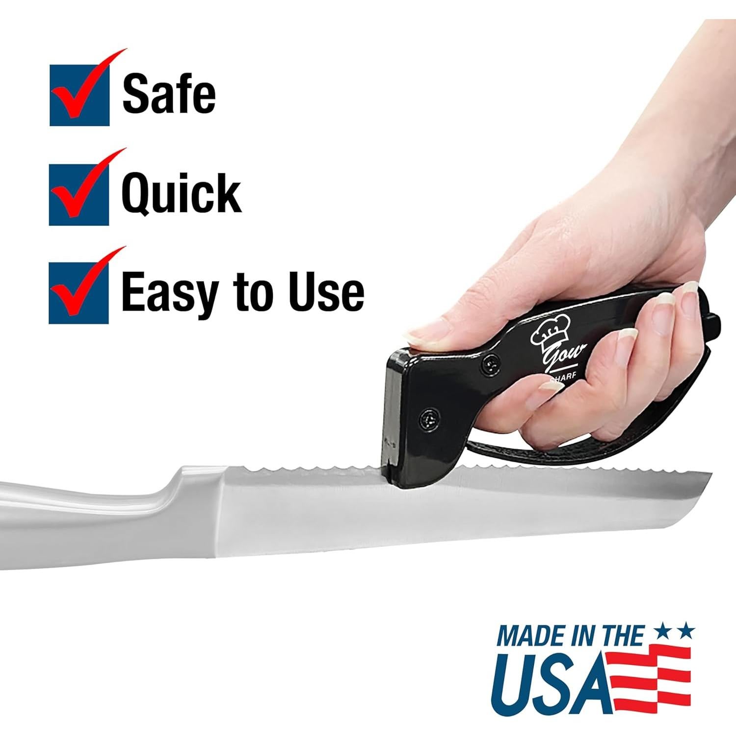 Afilador de Cuchillos Gourmet AccuSharp 15° Carburo Tungsteno