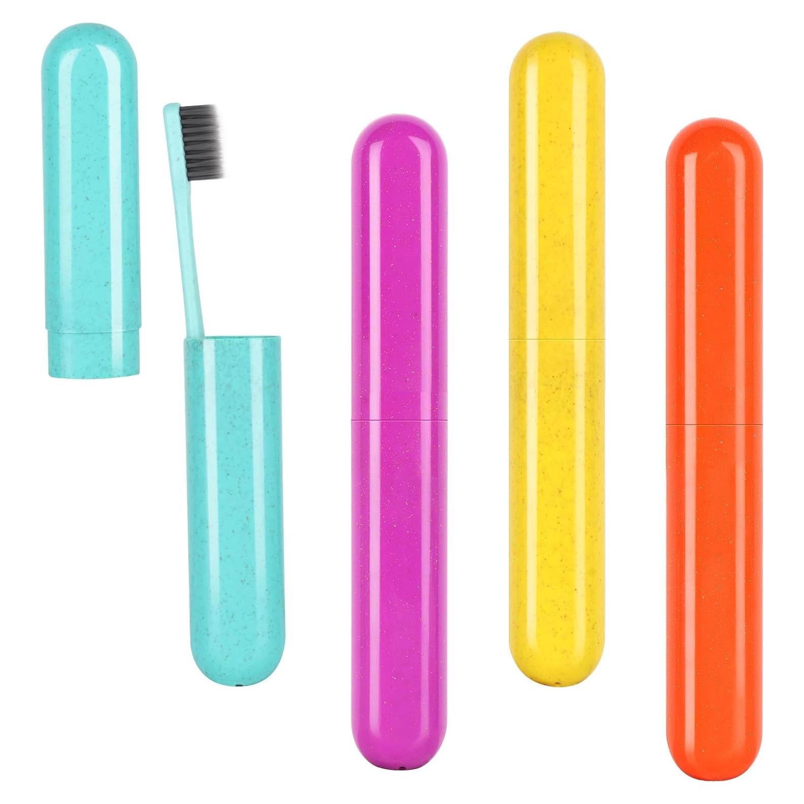 Estuche de Cepillo de Dientes Hooqict 4 Piezas Portátil